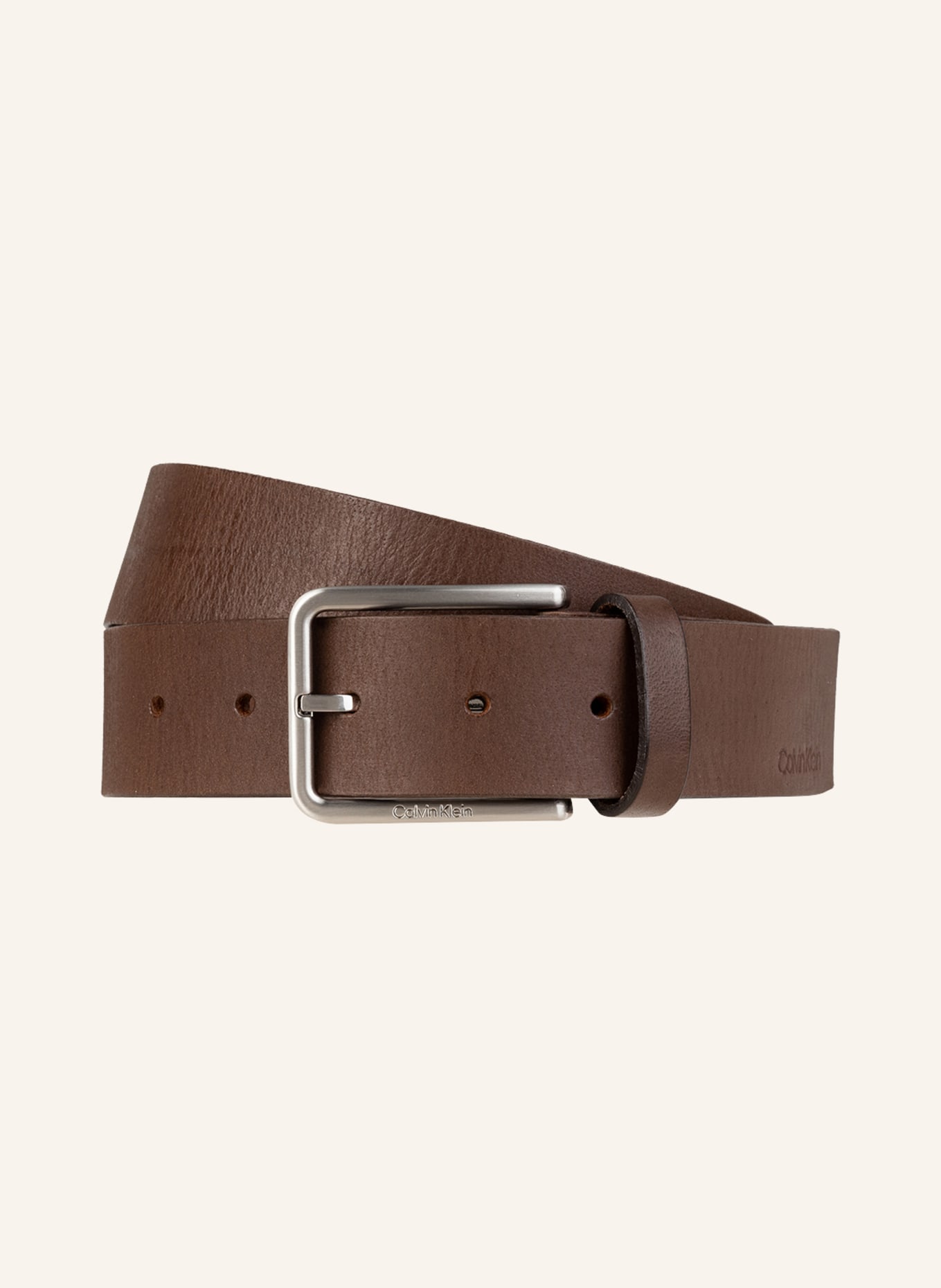 Calvin Klein Leather belt: BROWN