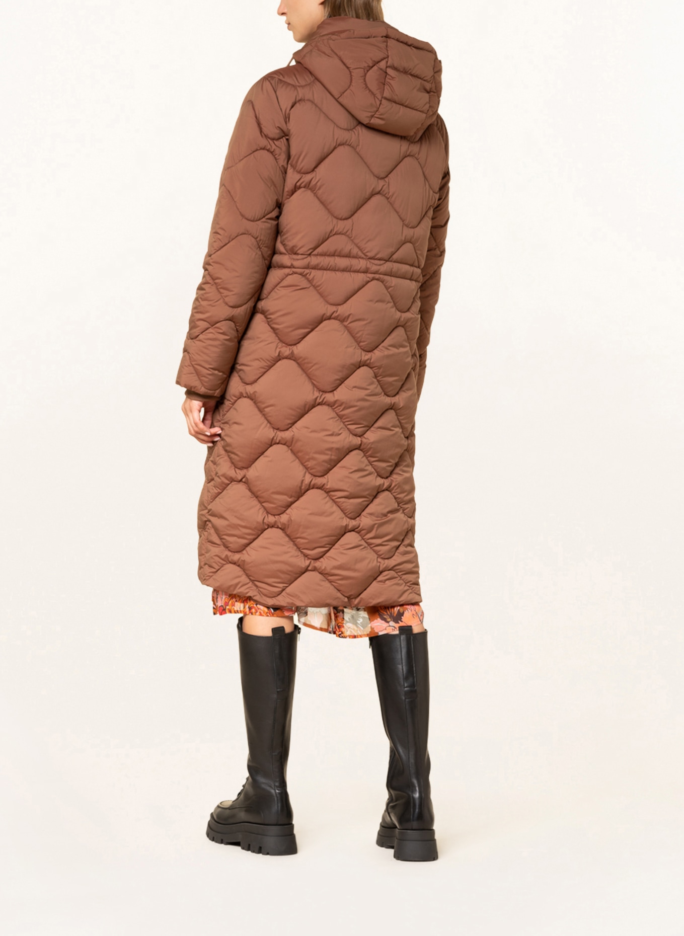 darling harbour Quilted coat with removable hood and SORONA®AURA insulation, Color: BROWN (Image 3)