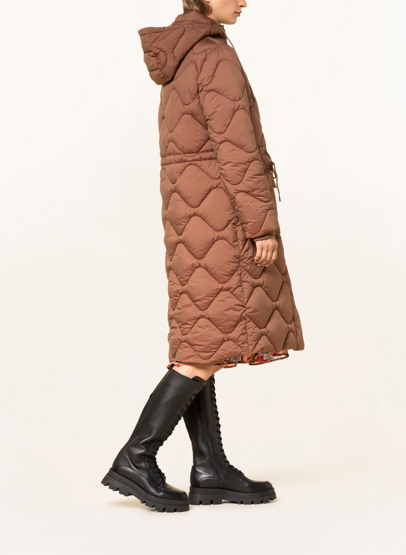 darling harbour Quilted coat with removable hood and SORONA®AURA insulation, Color: BROWN (Image 4)
