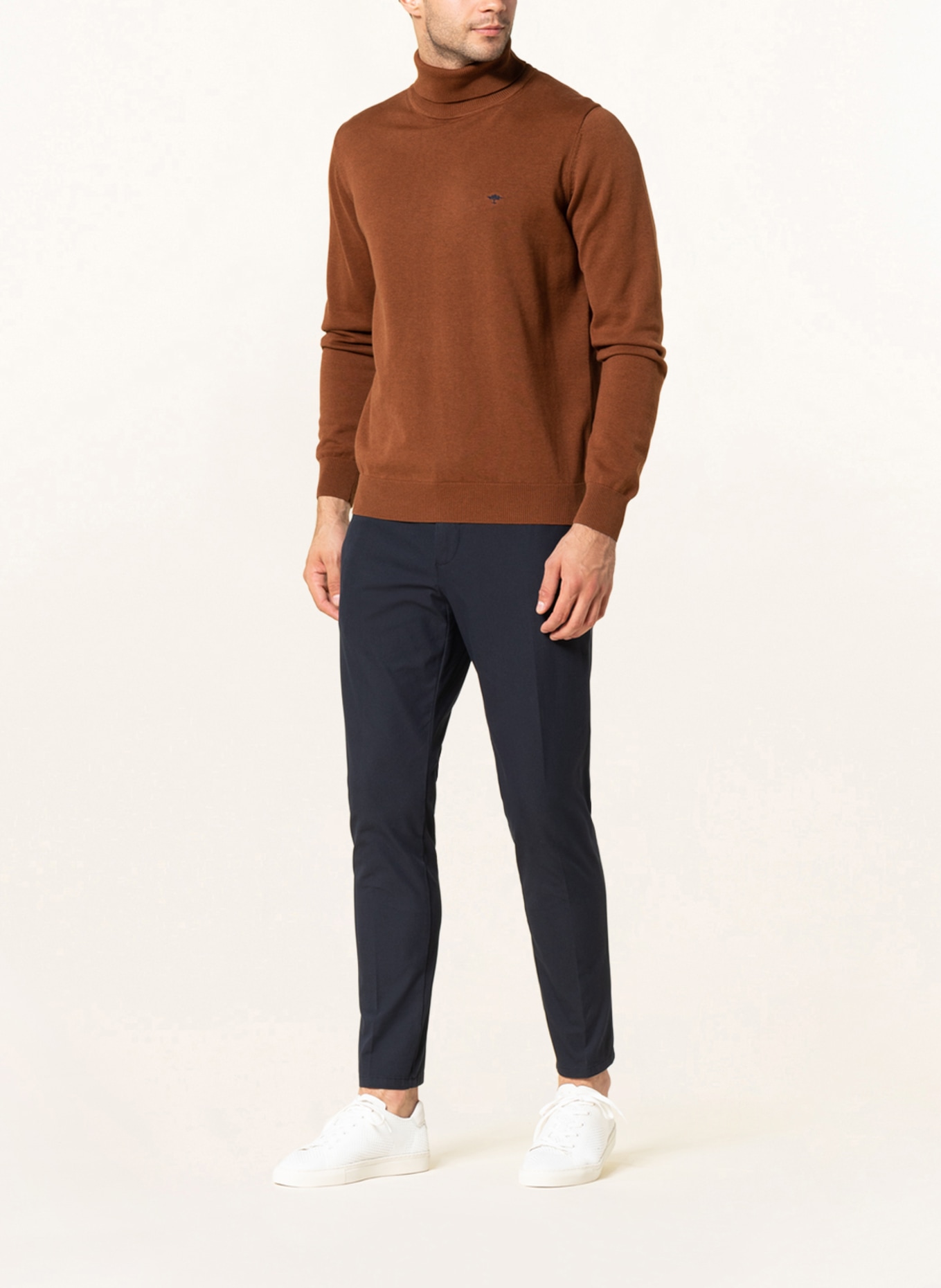 ALBERTO Chinosy ROB slim fit : GRANATOWY
