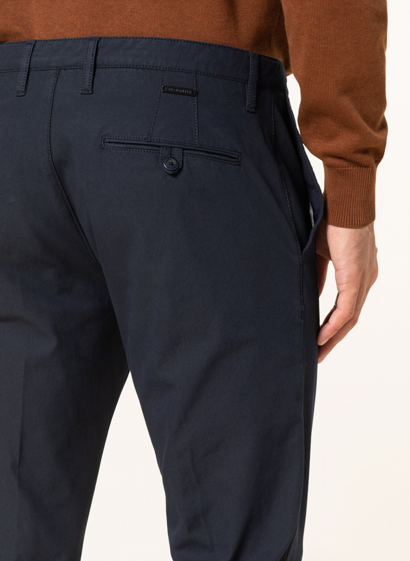 ALBERTO Chinosy ROB slim fit : GRANATOWY