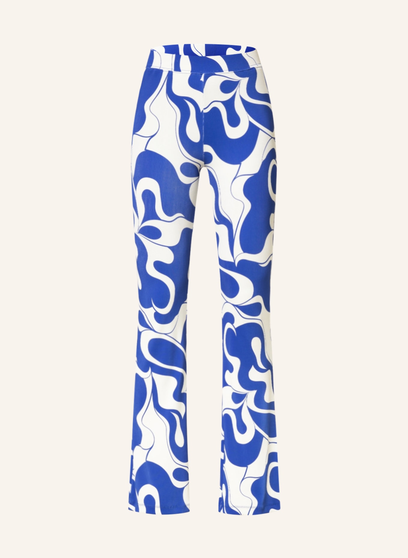 ENVII Wide leg trousers ENMARGAUX, Color: BLUE/ ECRU (Image 1)