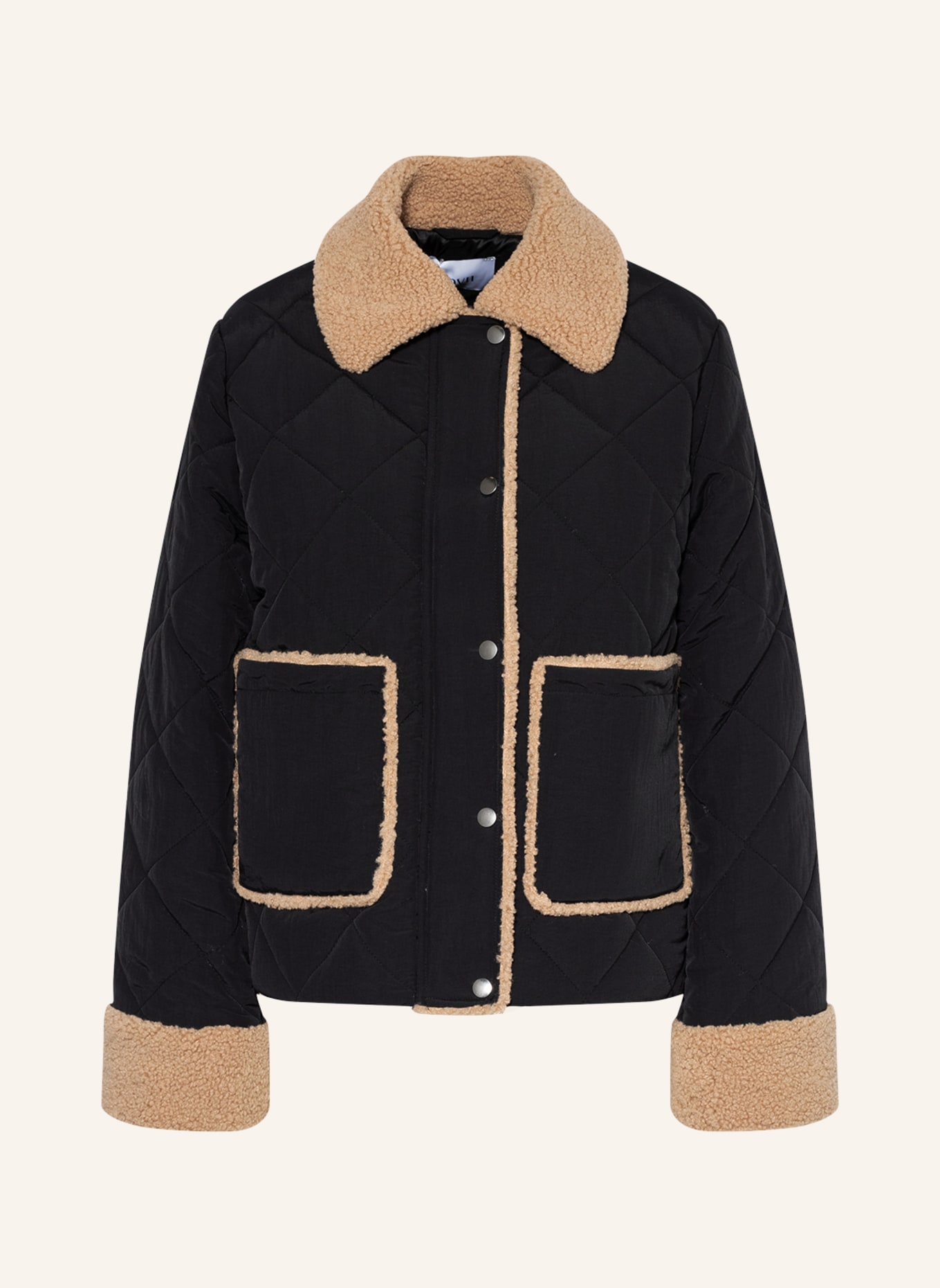 ENVII Quilted jacket ENXENON, Color: BLACK/ BEIGE (Image 1)