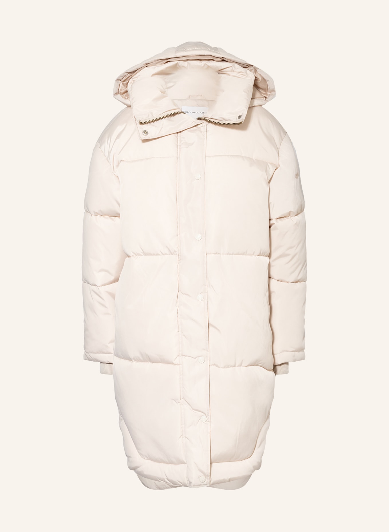 COLOURFUL REBEL Quilted coat RESY with detachable hood , Color: CREAM (Image 1)