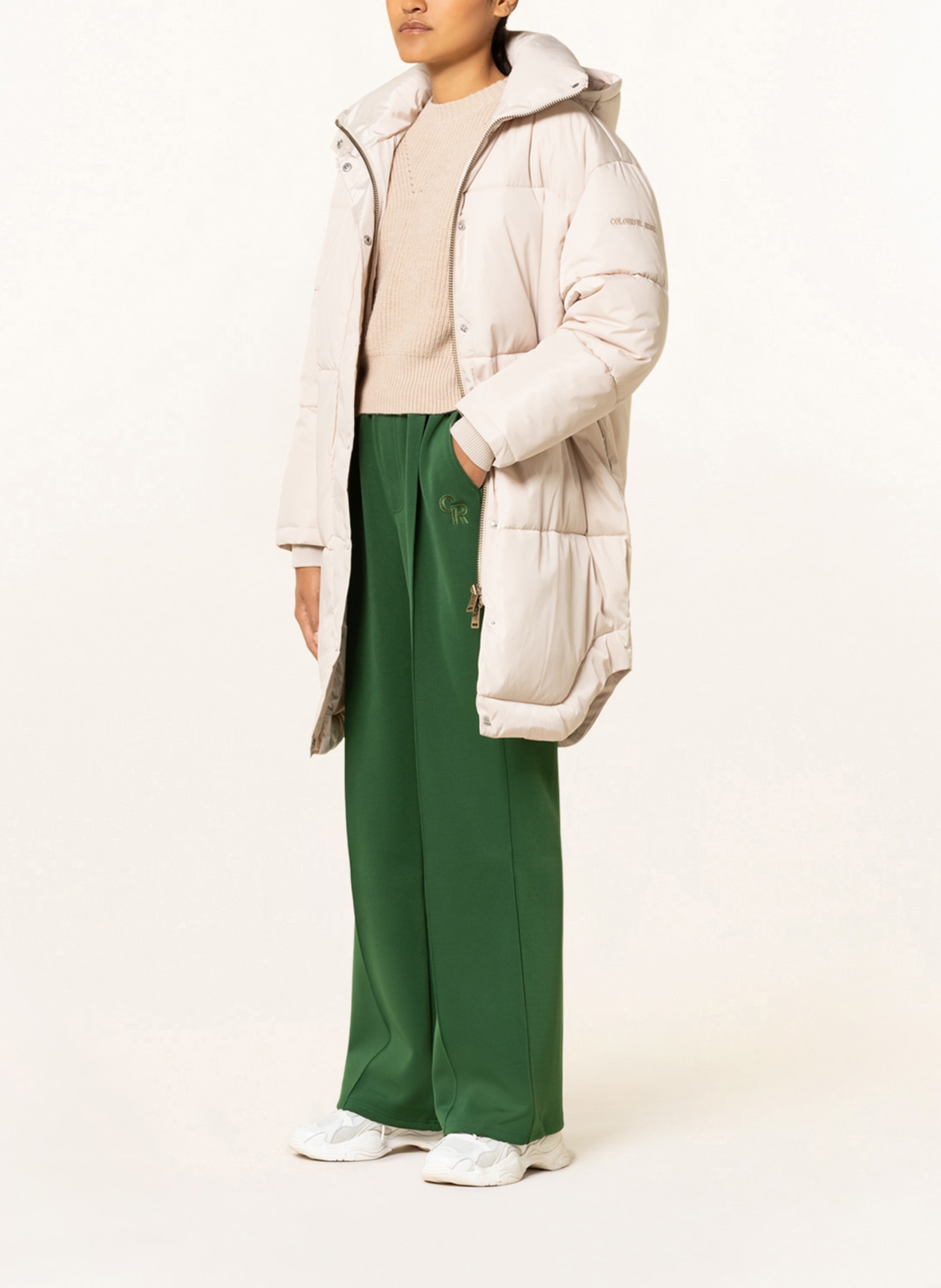 COLOURFUL REBEL Prošívaný kabát RESY s odnímatelnou kapucí , Barva: KRÉMOVÁ (Obrázek 2)