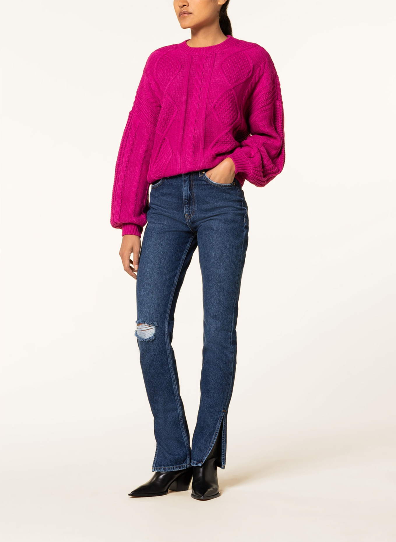 COLOURFUL REBEL Straight Jeans LIVIA, Farbe: 517 Mid blue denim (Bild 2)