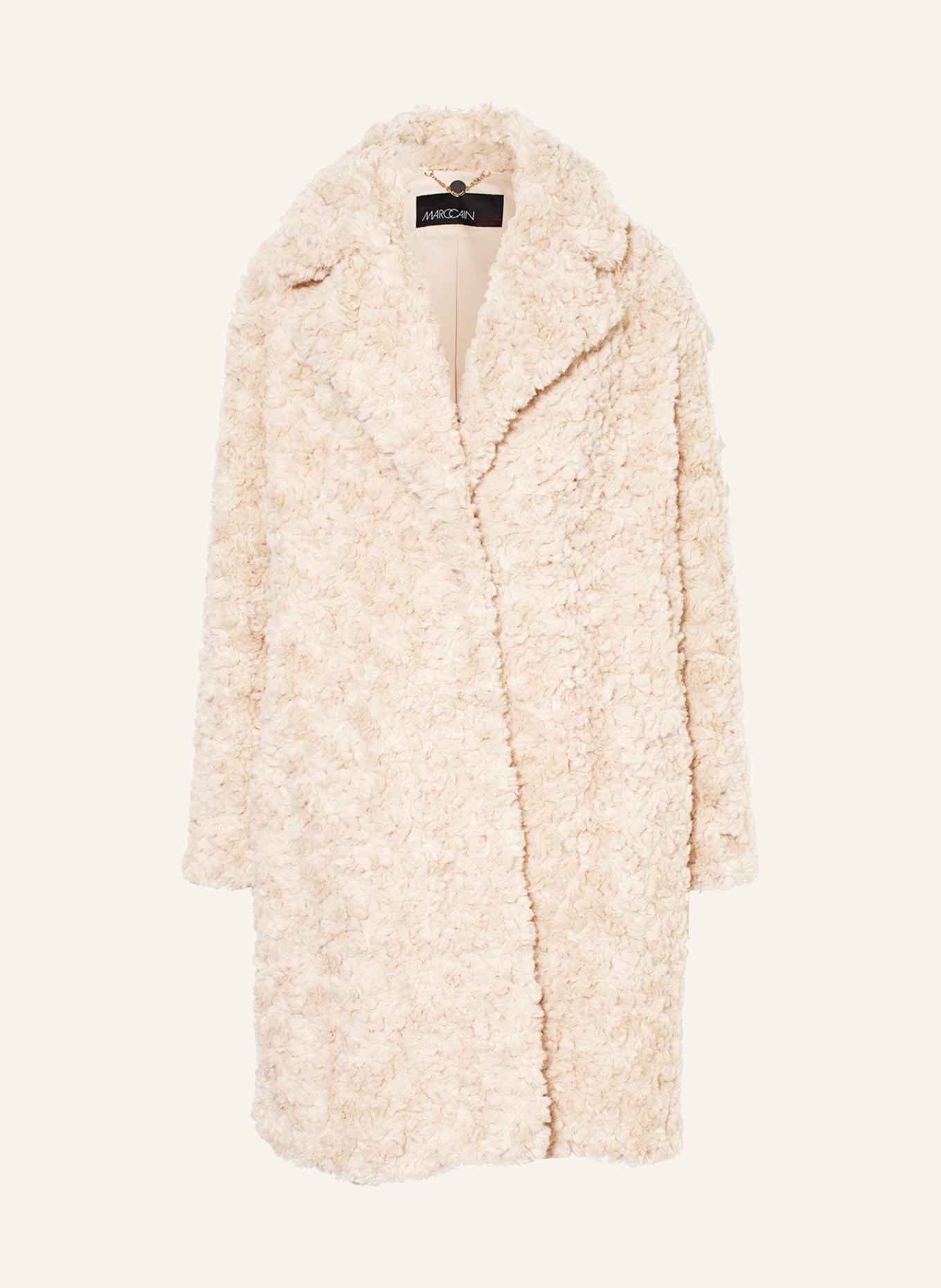 MARC CAIN Płaszcz ze sztucznego futra: 612 soft bisque