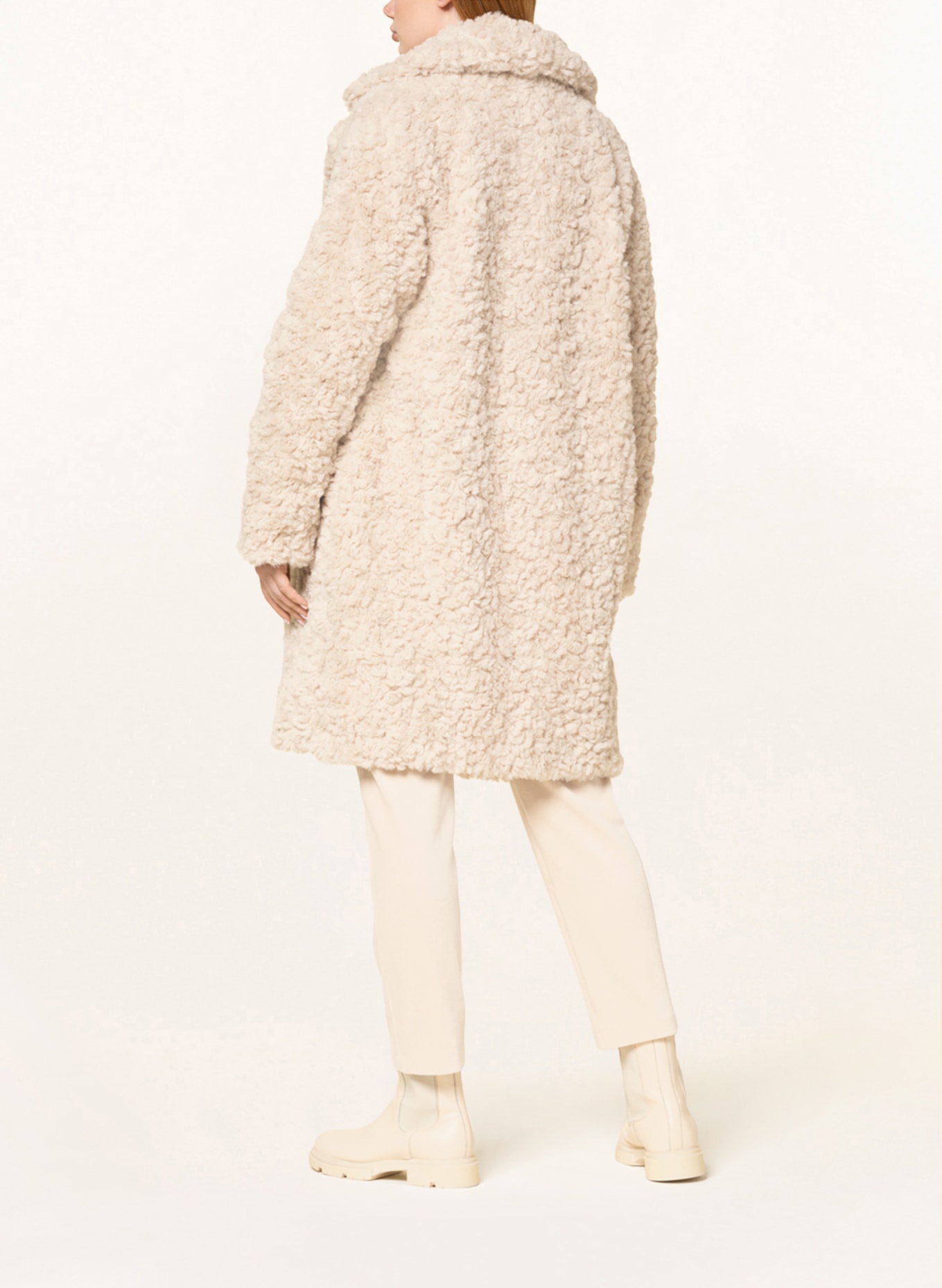 MARC CAIN Płaszcz ze sztucznego futra: 612 soft bisque