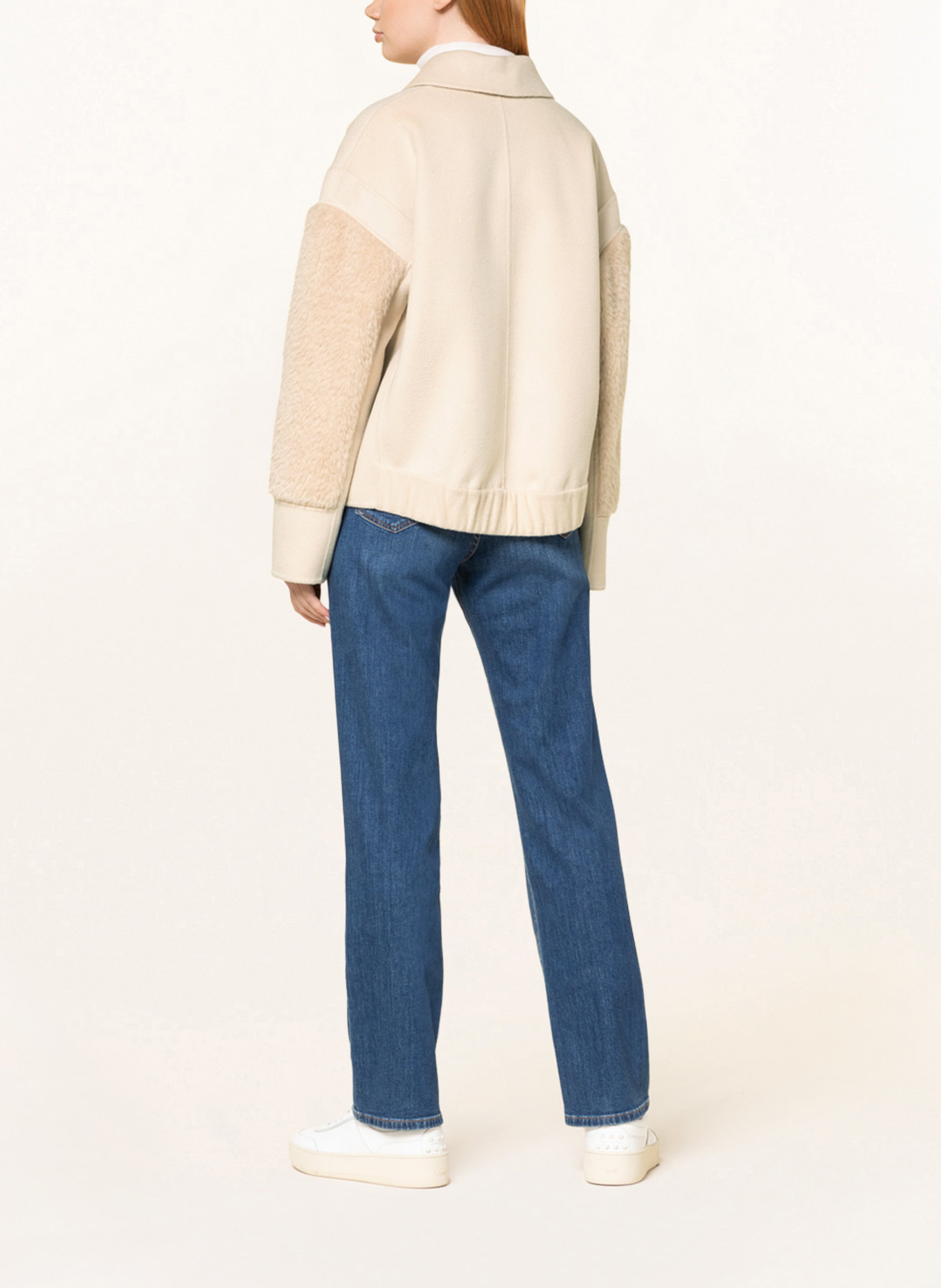 MARC CAIN Kurtka ze sztucznego futra: 612 soft bisque