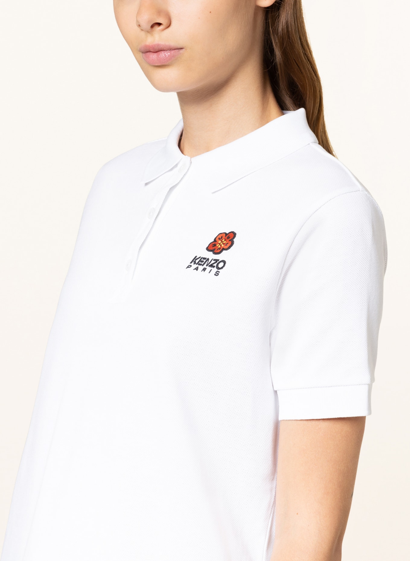 KENZO Piqué polo shirt , Color: WHITE (Image 4)