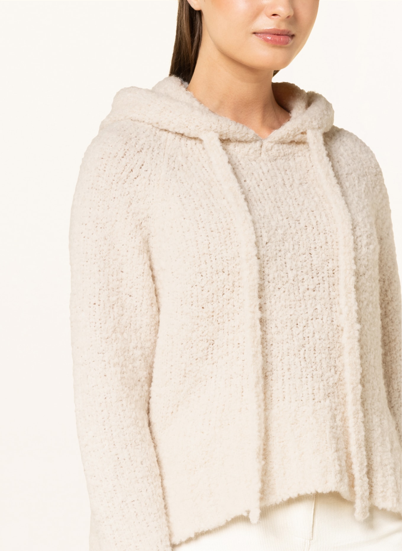 RIANI Knit hoodie with alpaca, Color: CREAM (Image 5)
