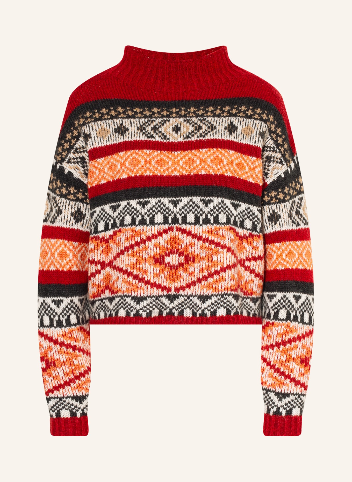 RIANI Sweater, Color: RED/ KHAKI/ ORANGE (Image 1)