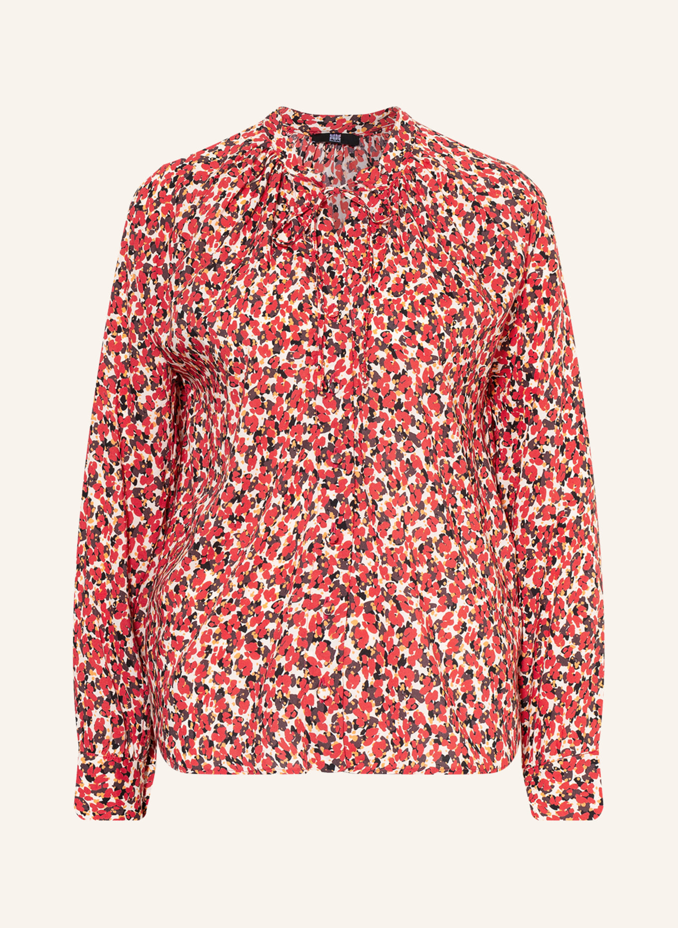 RIANI Shirt blouse, Color: RED/ CREAM/ DARK BROWN (Image 1)