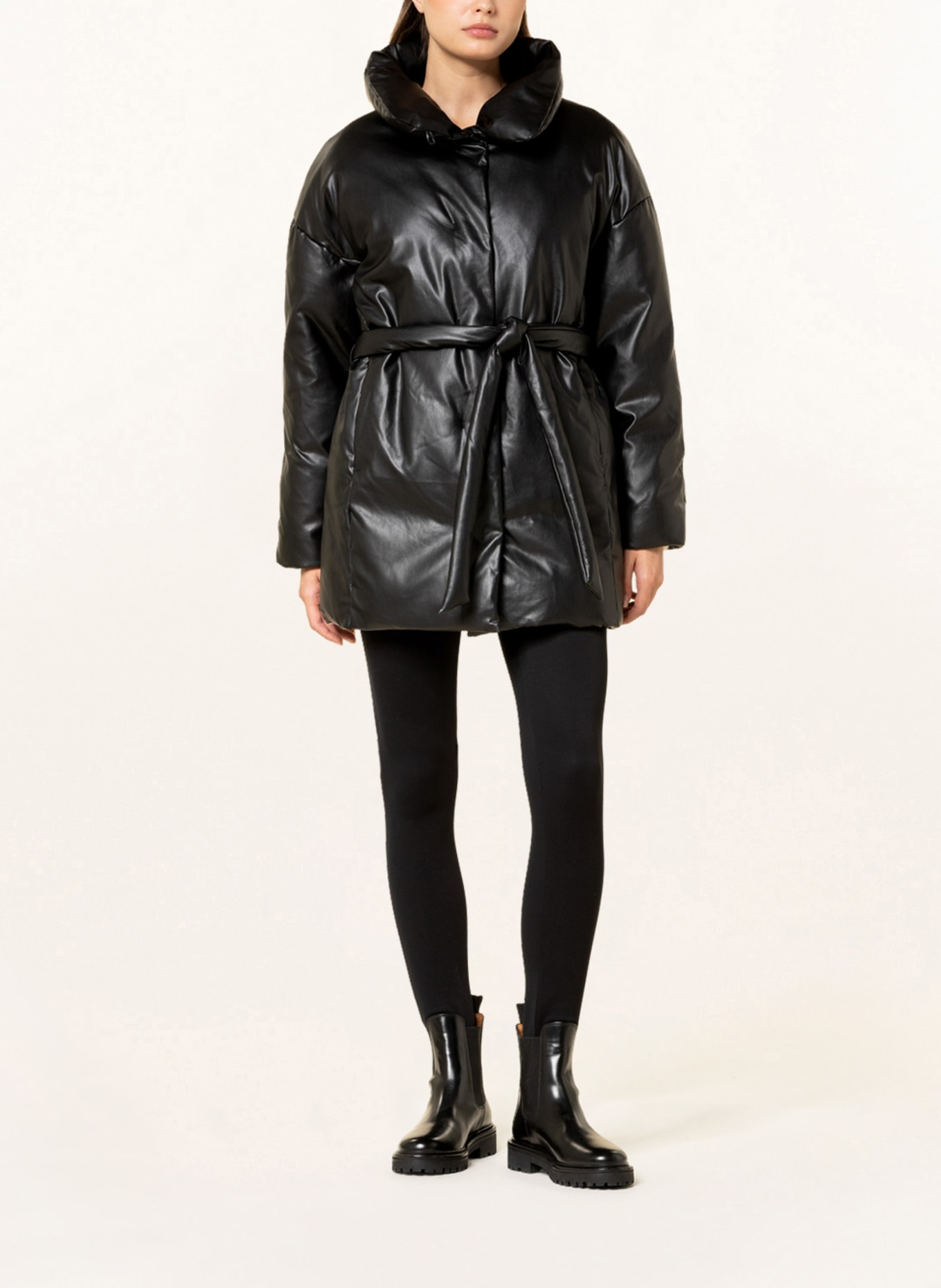 RIANI Leather look coat, Color: BLACK (Image 2)