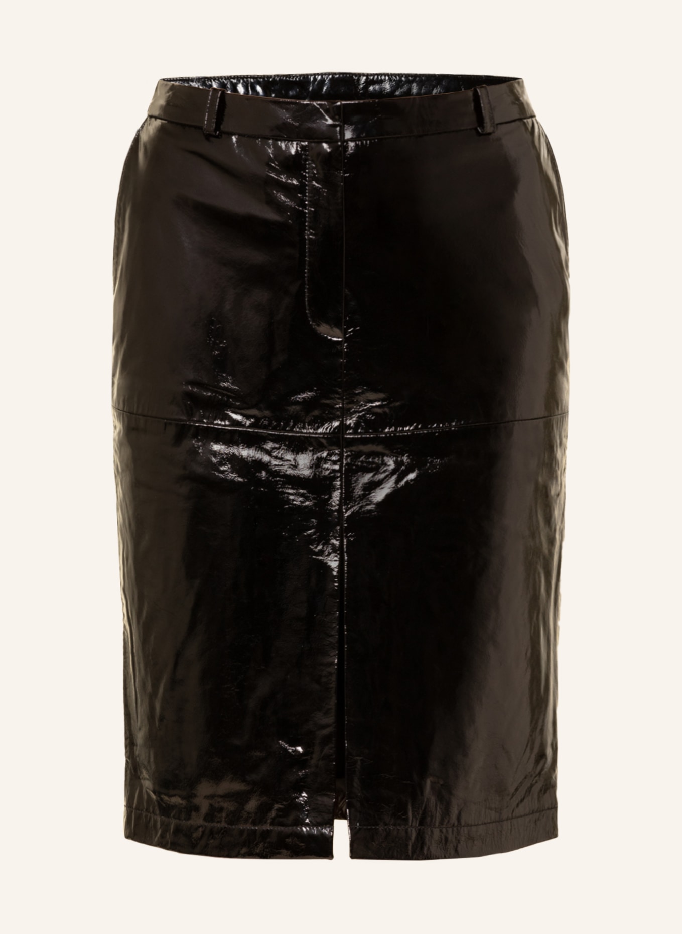 BIRGITTE HERSKIND Skirt RILLO in leather look, Color: BLACK (Image 1)