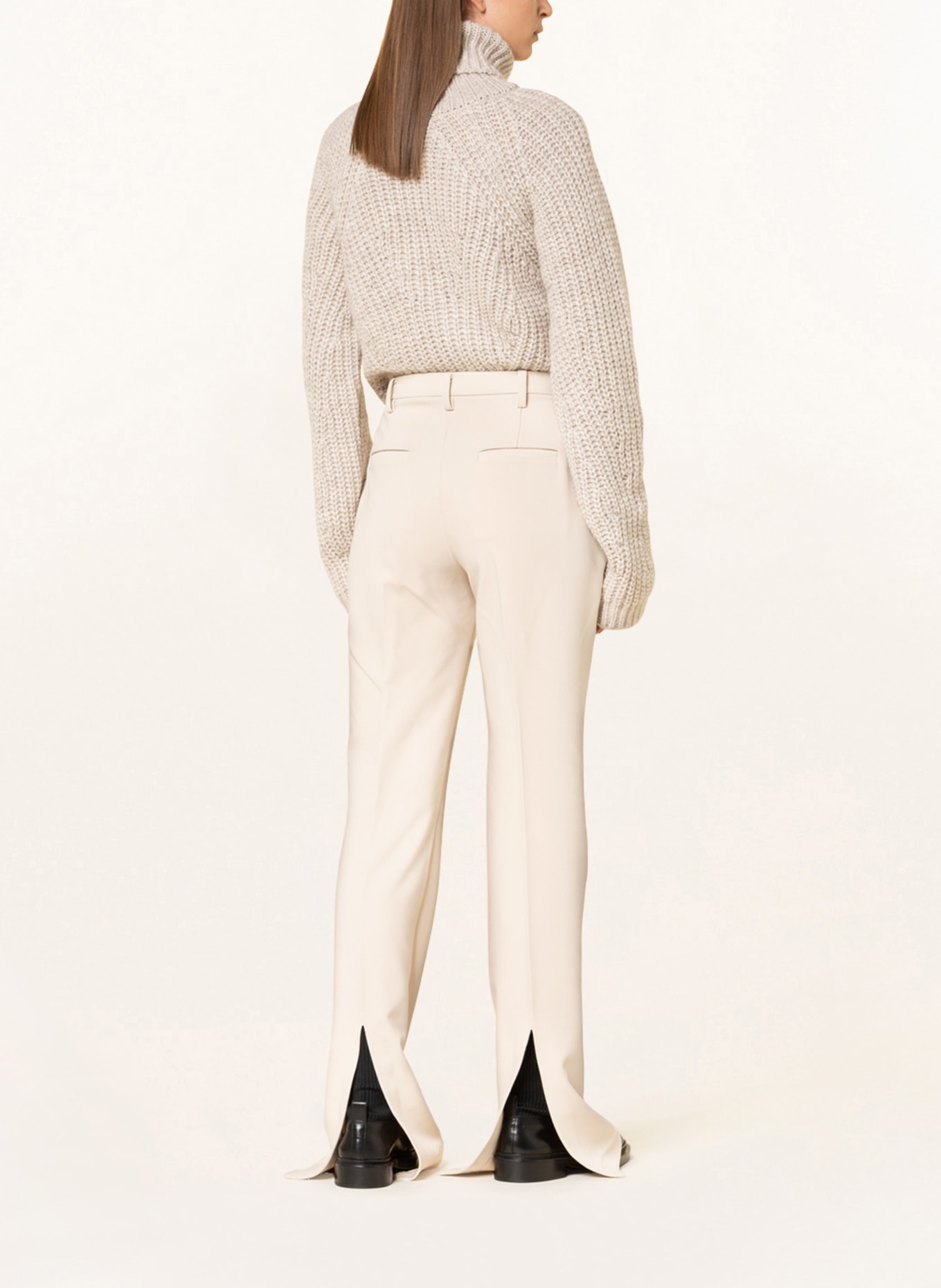 BIRGITTE HERSKIND Wide leg trousers VALENTINA, Color: ECRU (Image 3)