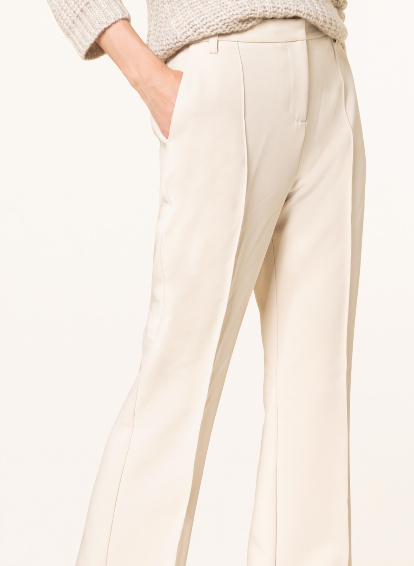BIRGITTE HERSKIND Wide leg trousers VALENTINA, Color: ECRU (Image 5)