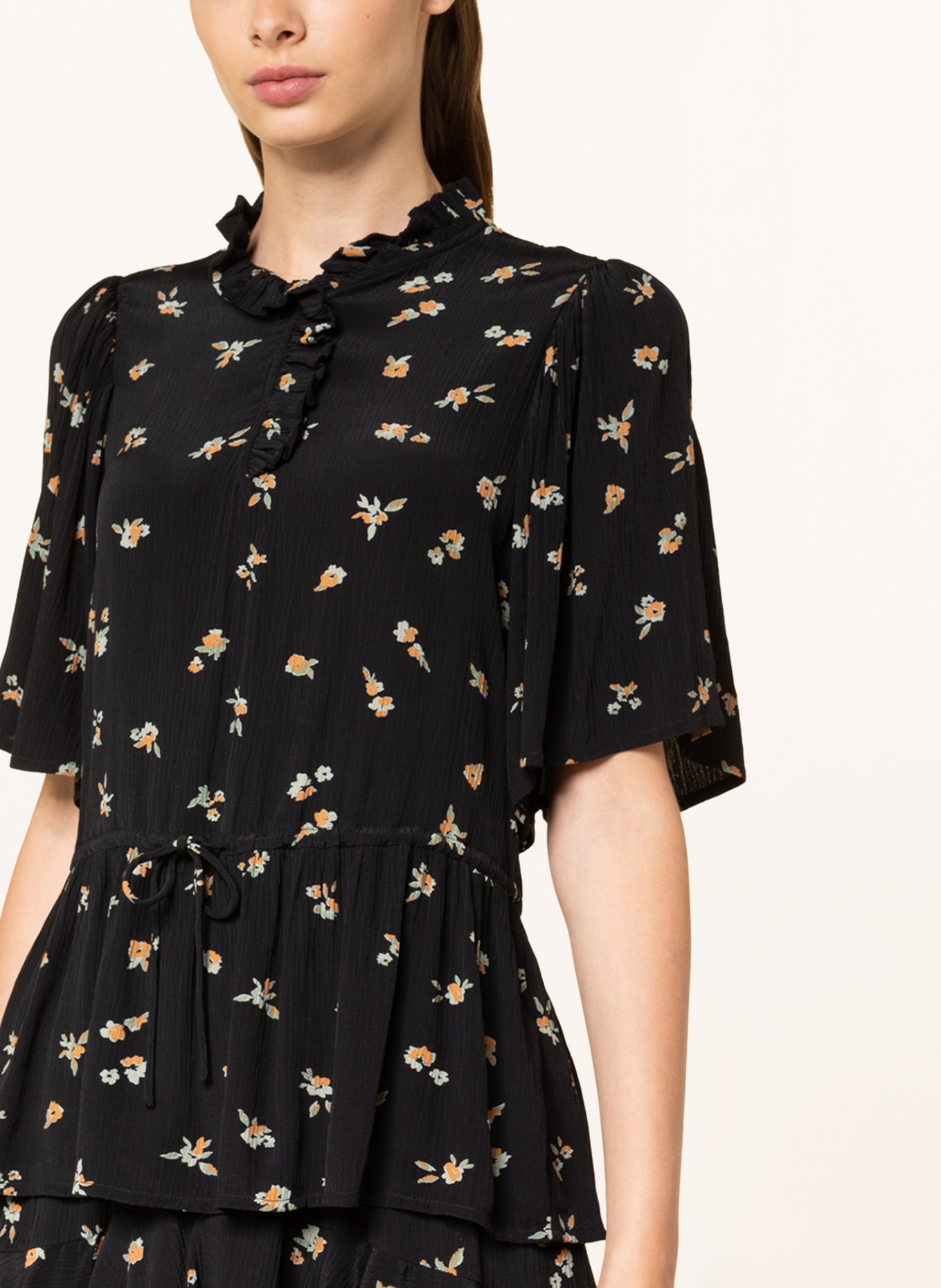 MUNTHE Shirt blouse ATTARA, Color: BLACK (Image 4)