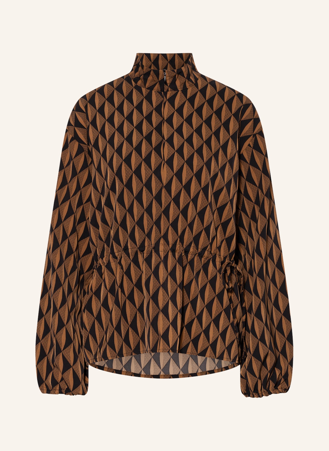 GESTUZ Shirt blouse LITHILDEGZ, Color: BLACK/ BROWN (Image 1)