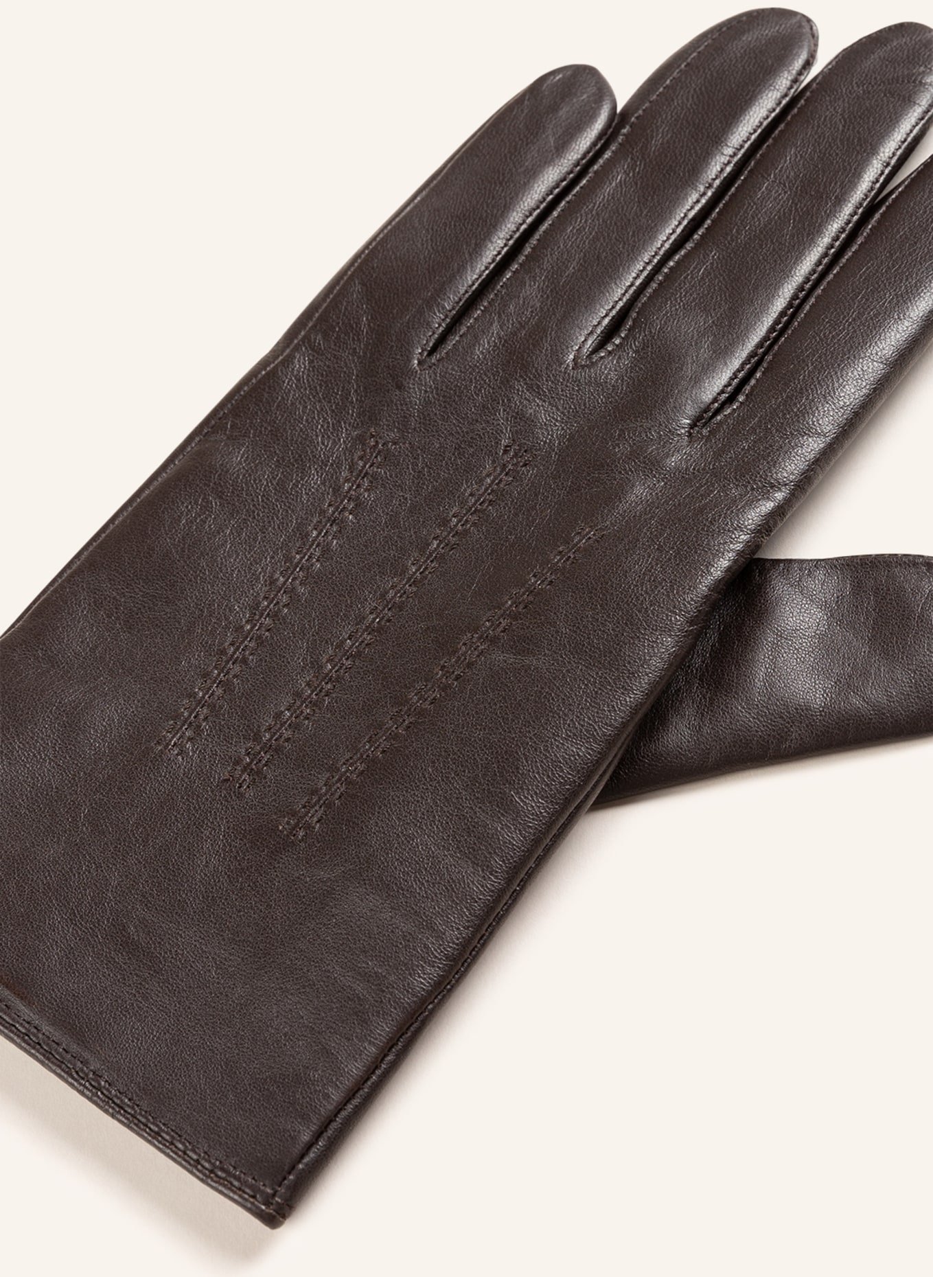 BOSS Leather gloves, Color: DARK BROWN (Image 2)