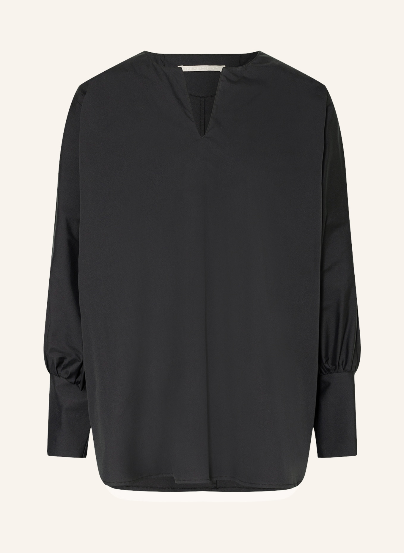 (THE MERCER) N.Y. Oversized shirt blouse , Color: BLACK (Image 1)