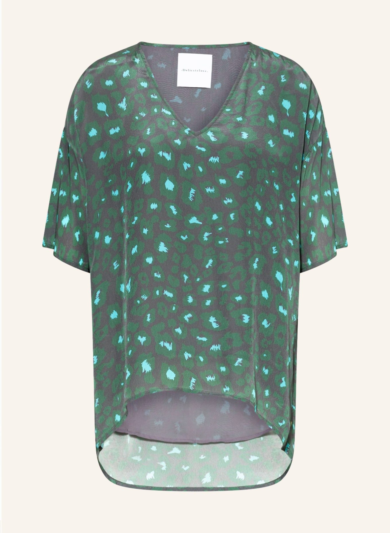 Delicatelove Shirt blouse PHILIPPA, Color: DARK GRAY/ GREEN/ TURQUOISE (Image 1)