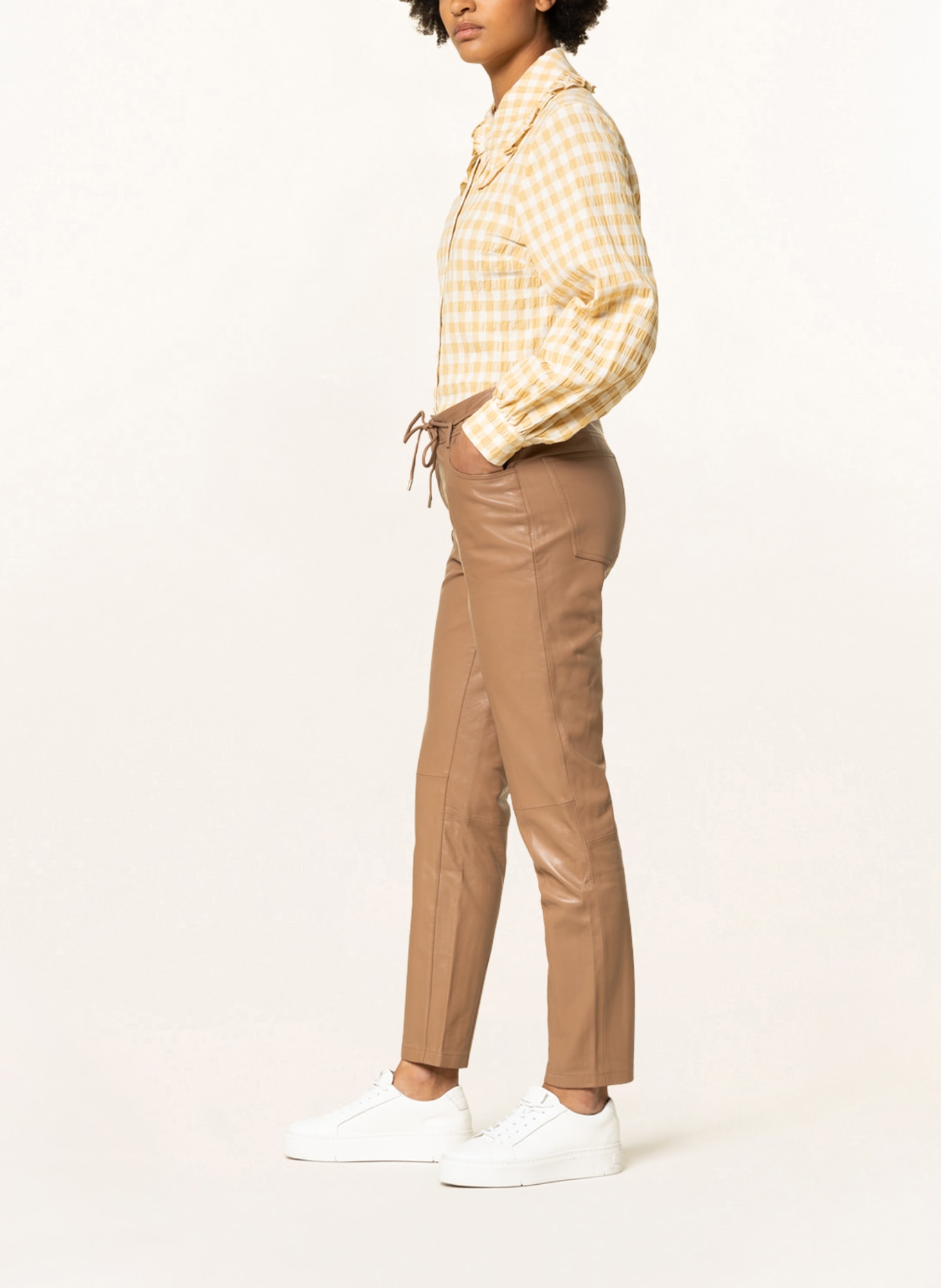 DANTE6 Spodnie skórzane SUBLIME , Kolor: BRĄZOWY (Obrazek 4)