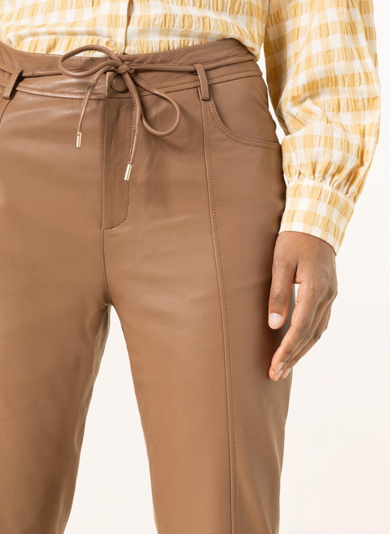DANTE6 Spodnie skórzane SUBLIME , Kolor: BRĄZOWY (Obrazek 5)