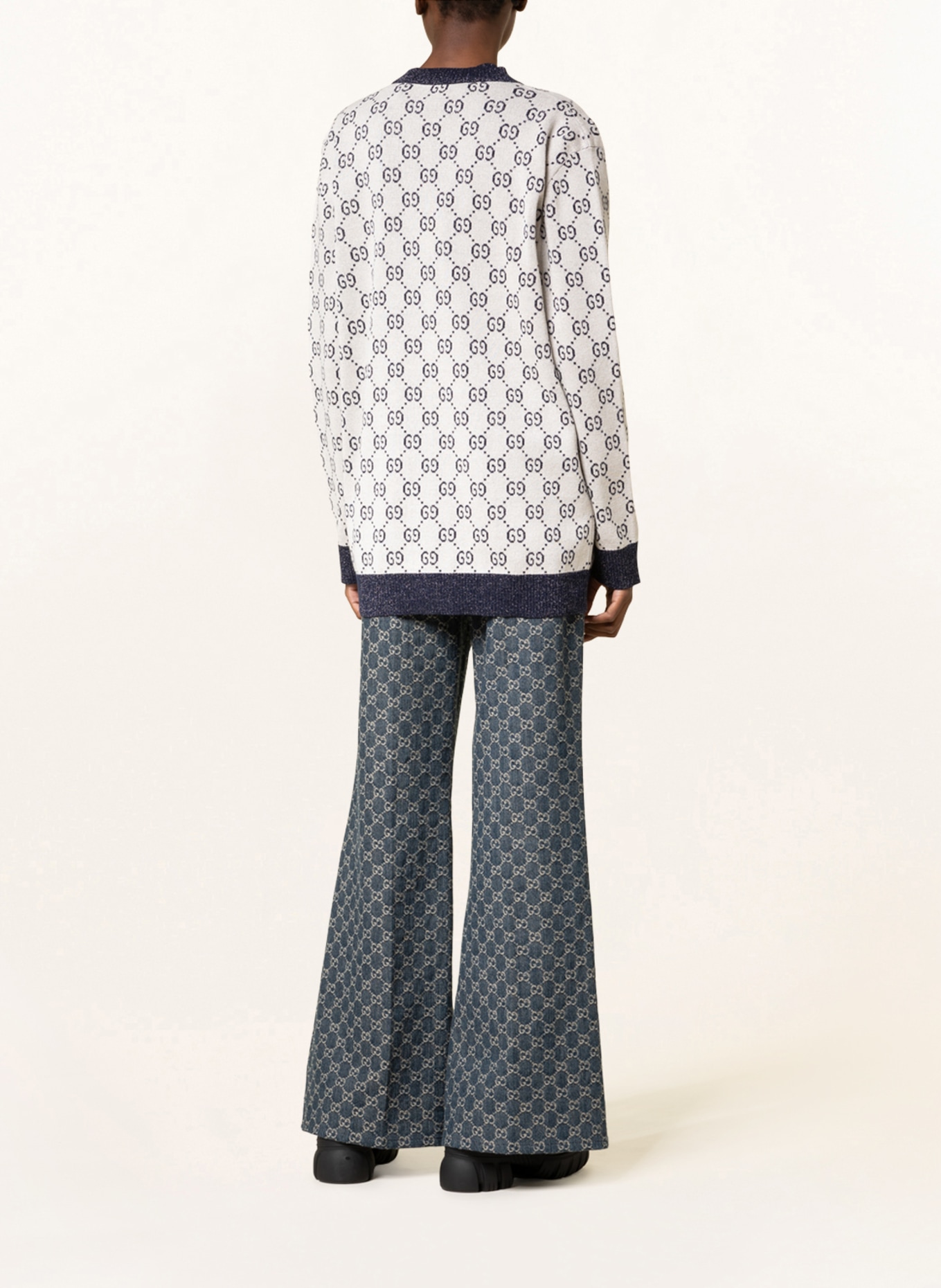 Glitter Monogram Knit Cardigan - Women - Ready-to-Wear