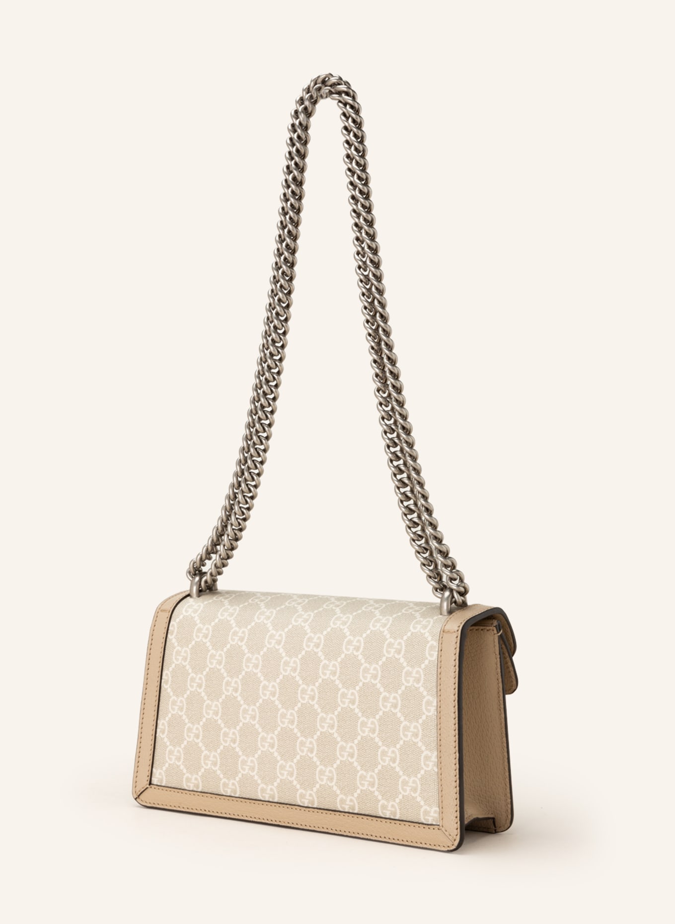 GG Marmont mini chain bag in oatmeal leather