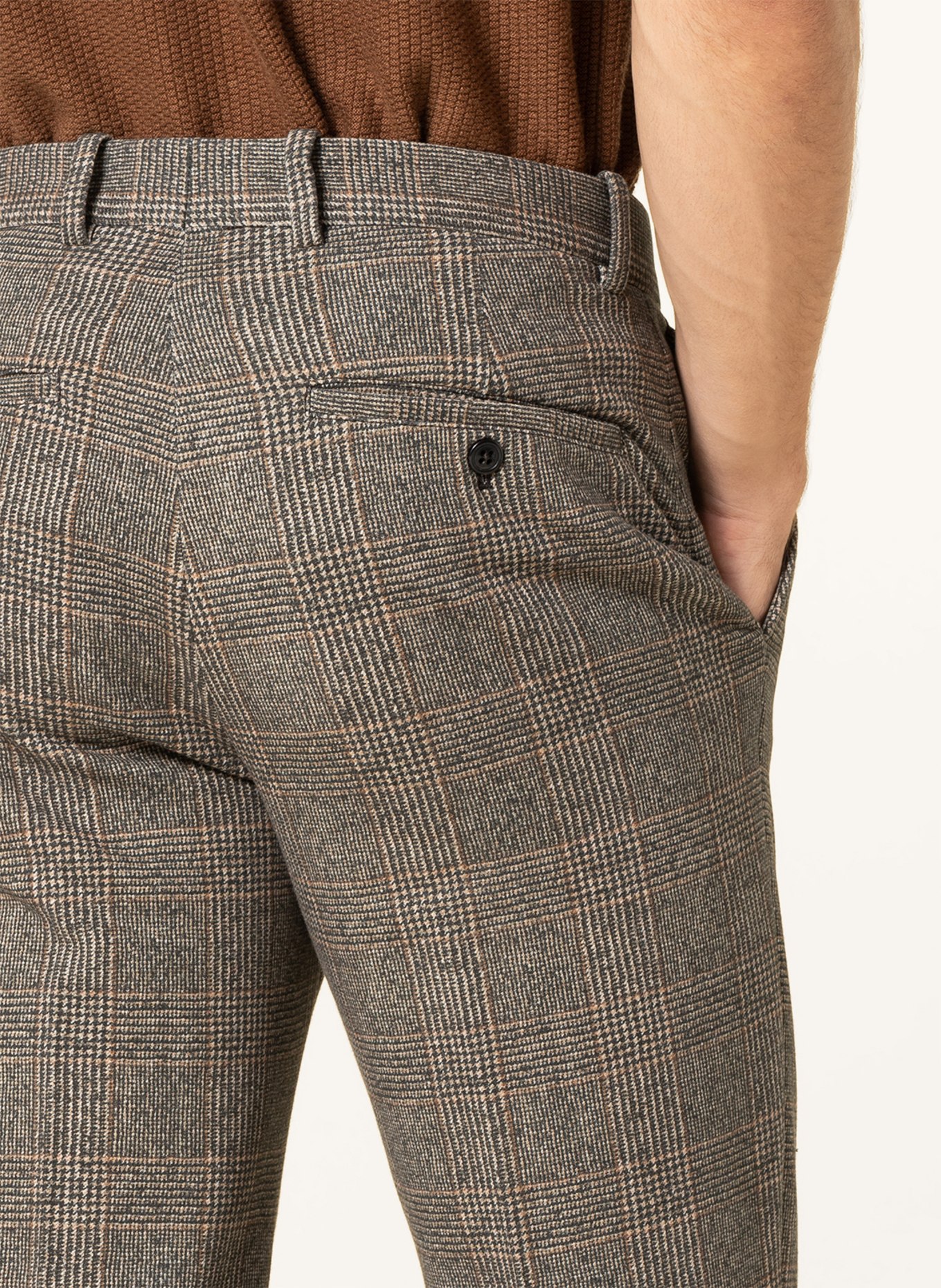 CIRCOLO 1901 Spodnie garniturowe regular fit , Kolor: CIEMNOBRĄZOWY (Obrazek 6)