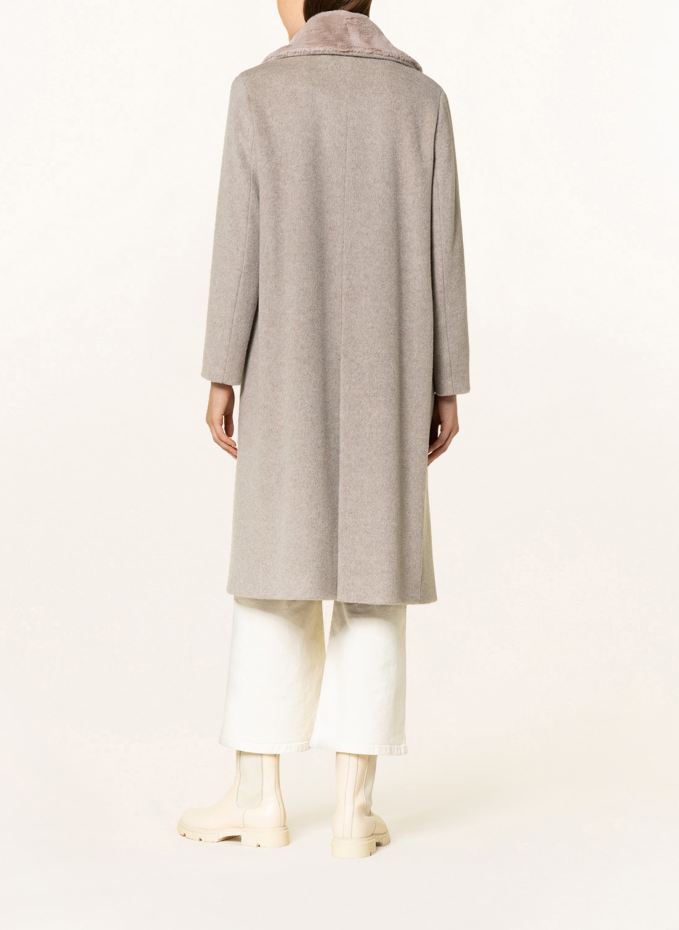 ICONS CINZIA ROCCA Wool coat, Color: BEIGE (Image 3)