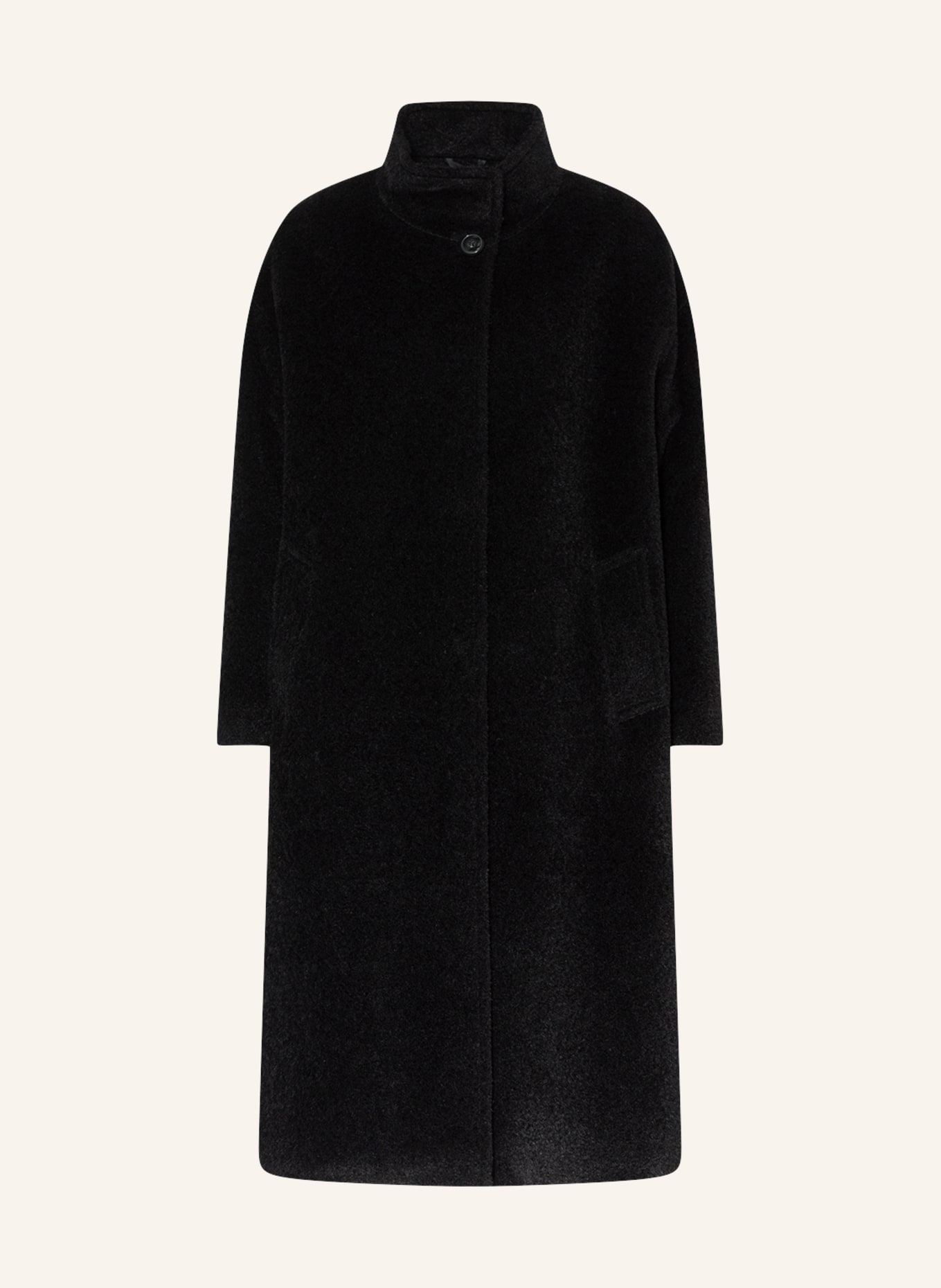 ICONS CINZIA ROCCA Coat with alpaca , Color: BLACK (Image 1)
