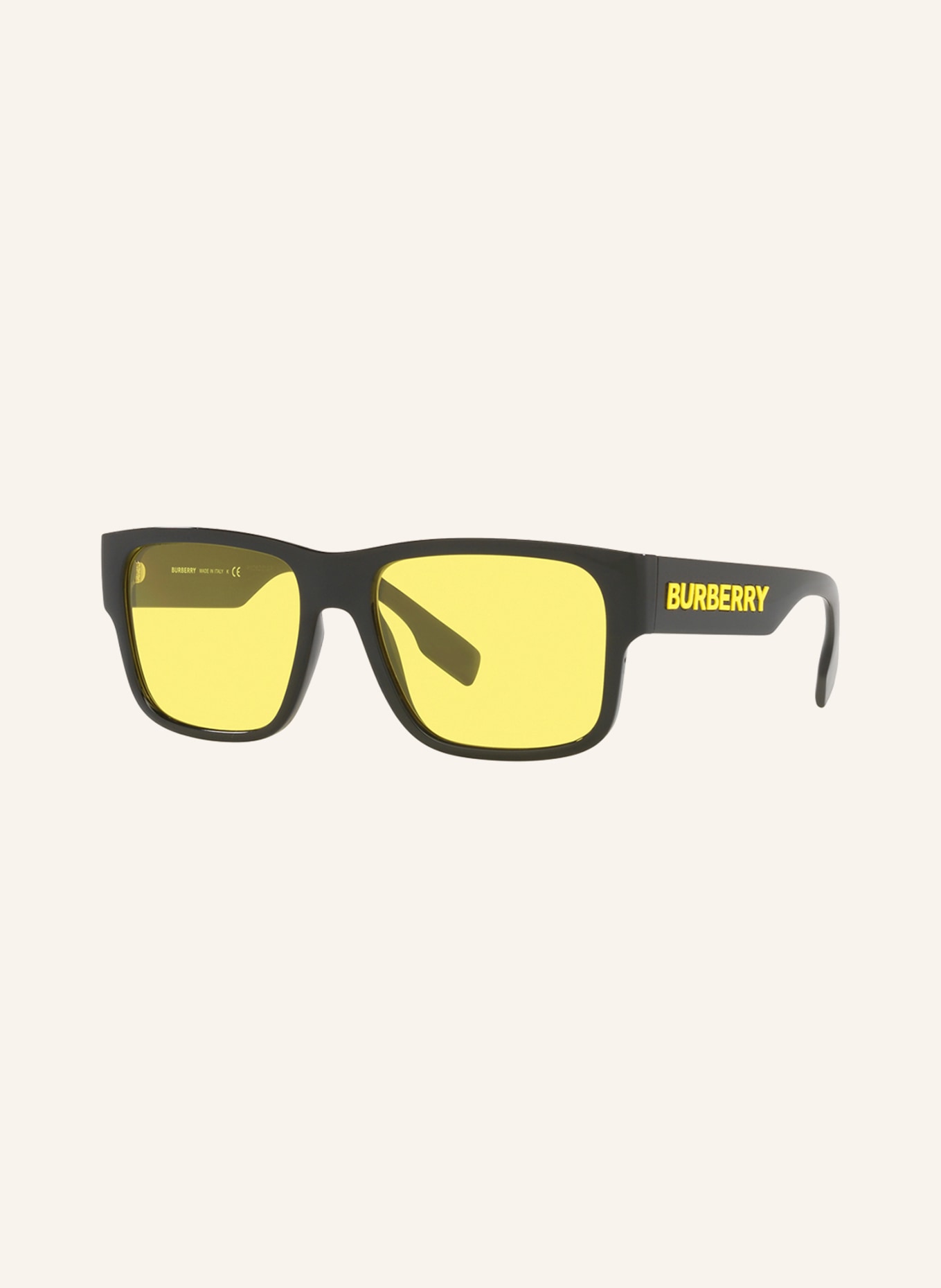 BURBERRY Sunglasses BE4358, Color: 300185 - BLACK/ YELLOW (Image 1)