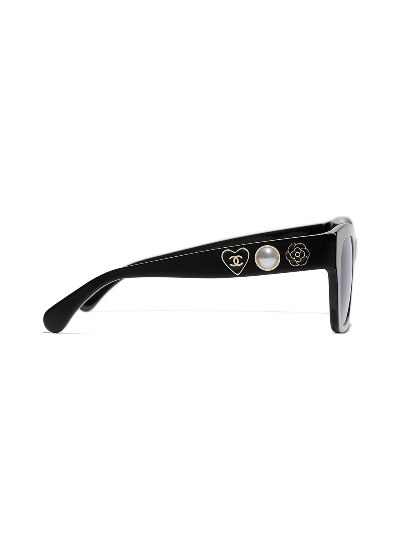 CHANEL Square sunglasses, Color: C622S6 - BLACK/ BLACK POLARIZED (Image 3)