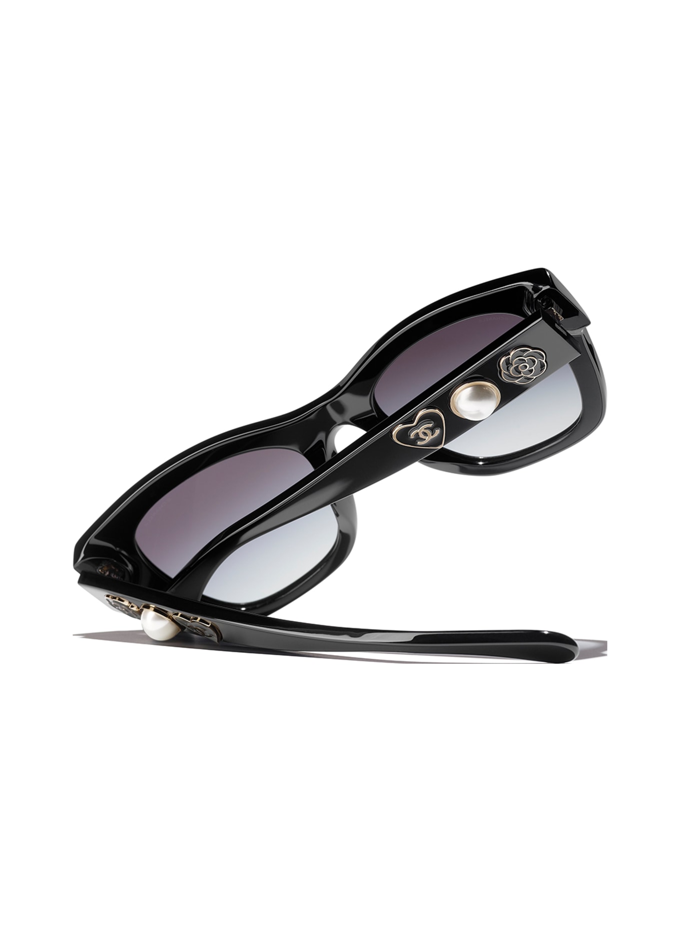 CHANEL Square sunglasses, Color: C622S6 - BLACK/ BLACK POLARIZED (Image 4)