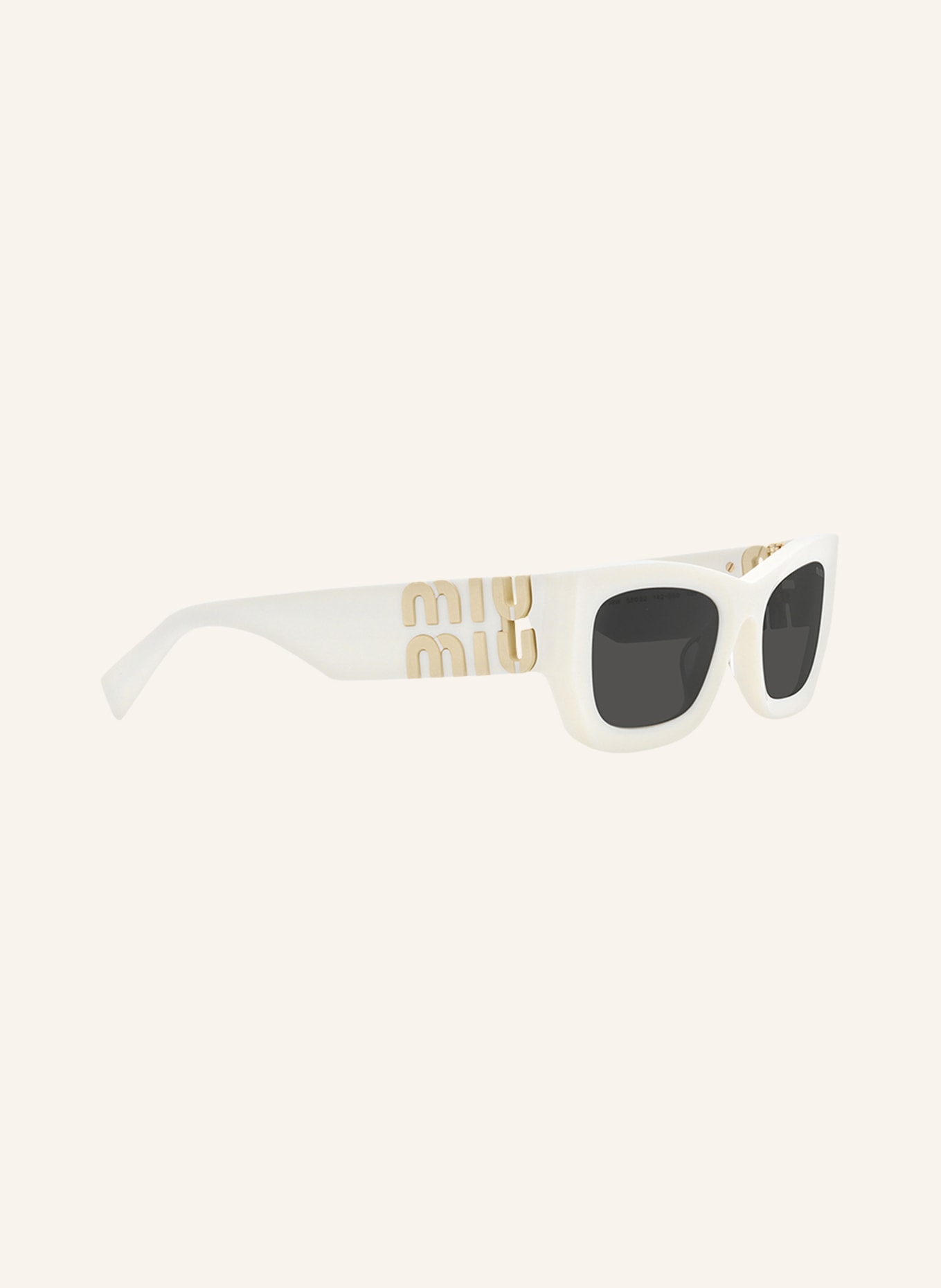 MIU MIU Sunglasses MU09WS, Color: 1425S0 - WHITE/ DARK GRAY (Image 3)