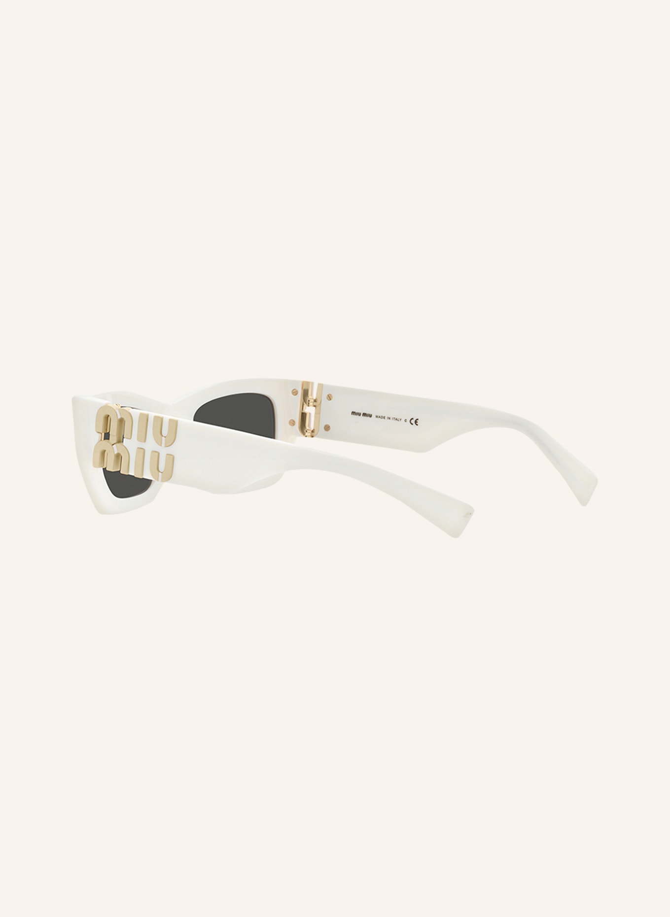 MIU MIU Sunglasses MU09WS, Color: 1425S0 - WHITE/ DARK GRAY (Image 4)
