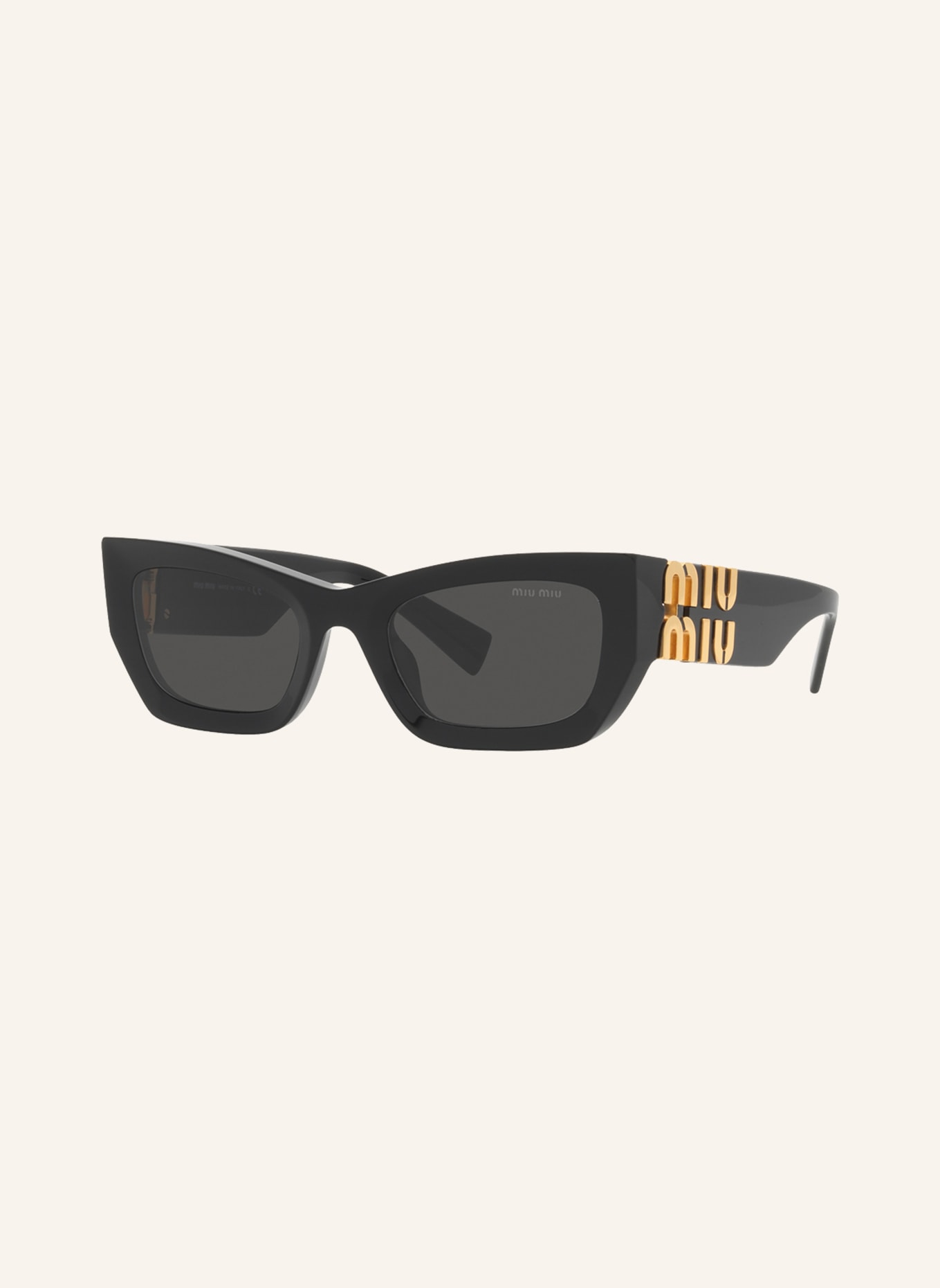 MIU MIU Sunglasses MU09WS, Color: 1AB5S0 - DARK GRAY/BLACK (Image 1)