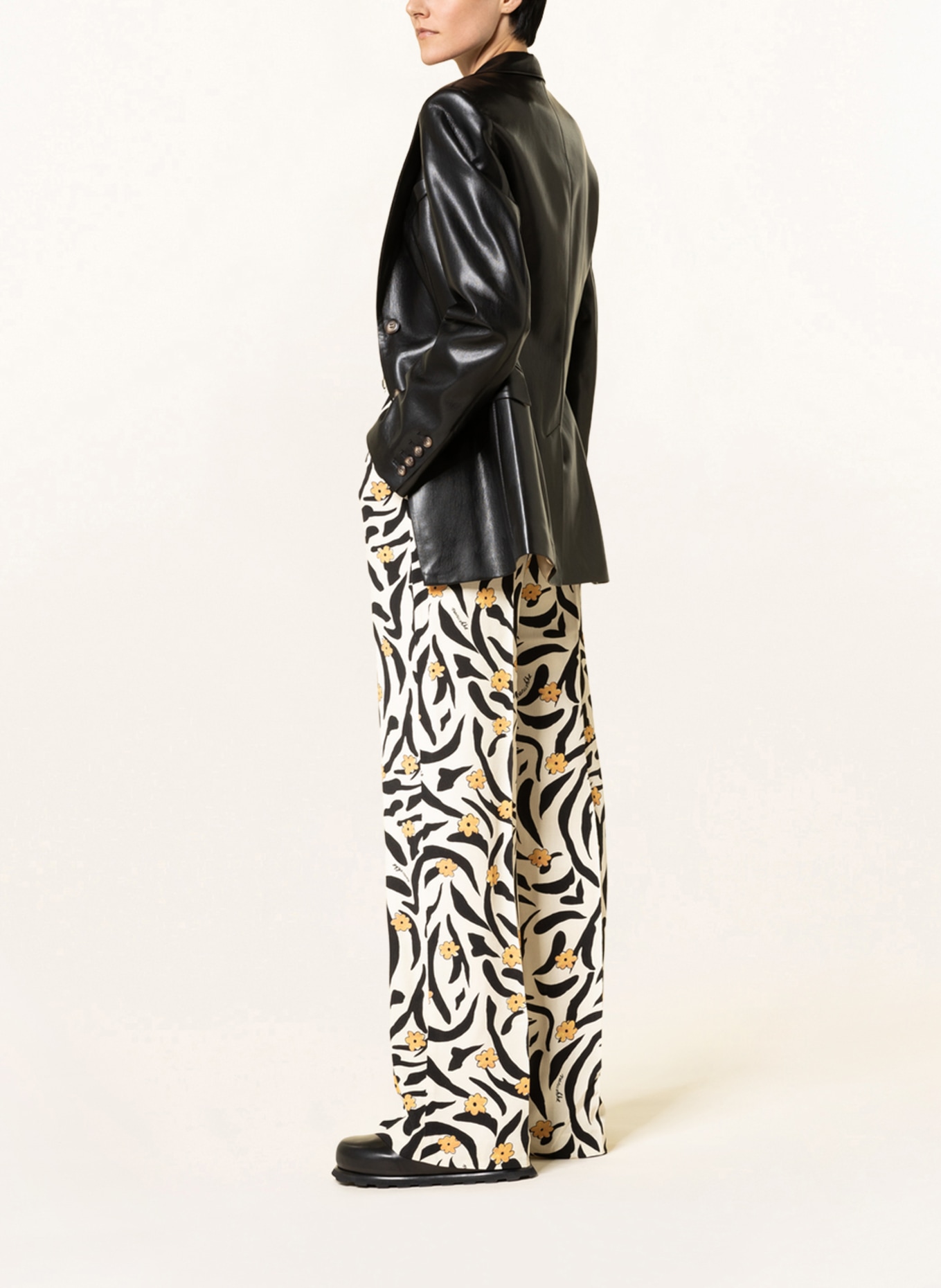 Nanushka Trousers LANAI, Color: ECRU/ COGNAC/ BLACK (Image 4)