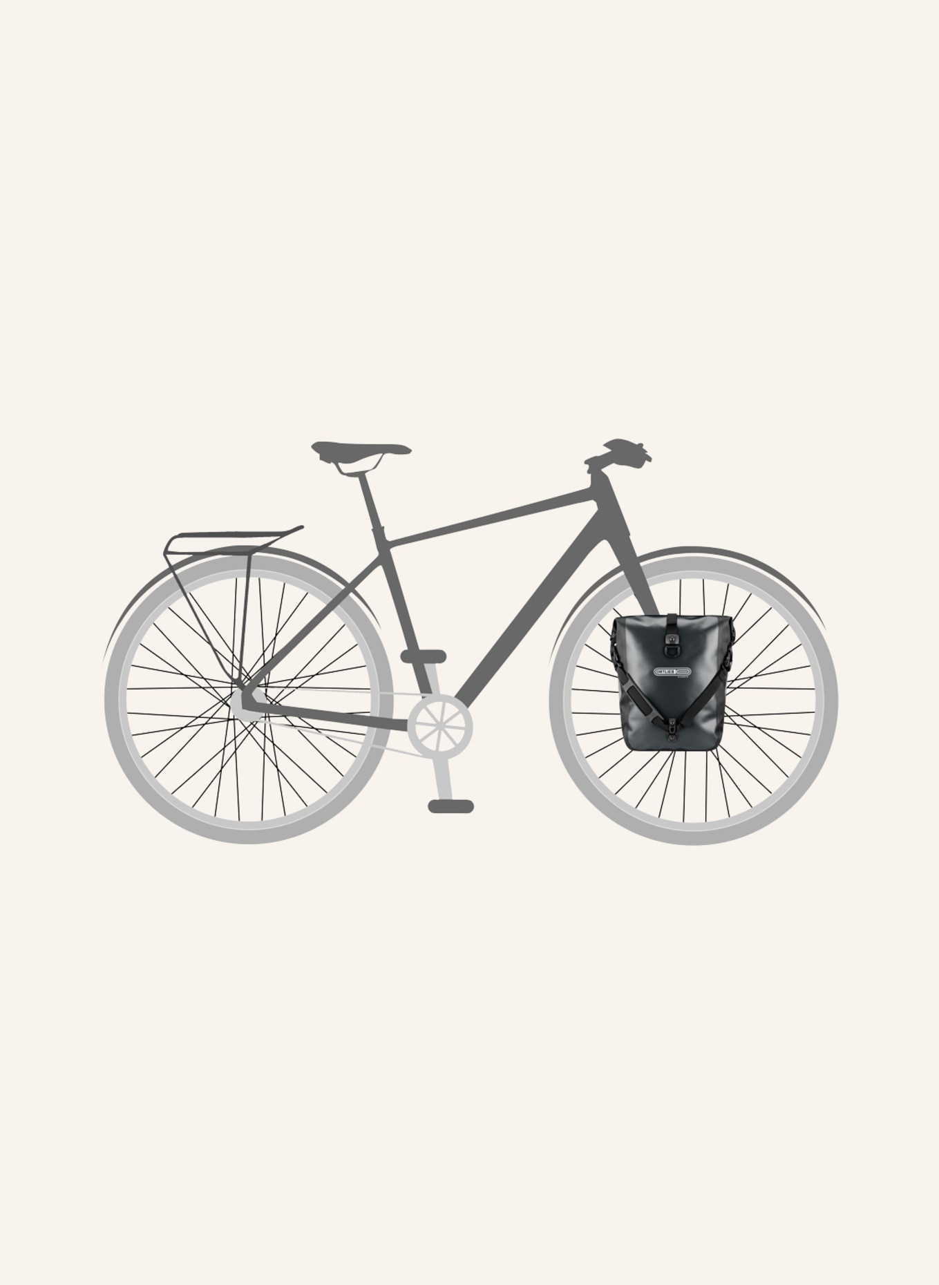 ORTLIEB Fahrradtasche SPORT-ROLLER CLASSIC 25 l, Farbe: GRAU/ SCHWARZ (Bild 4)