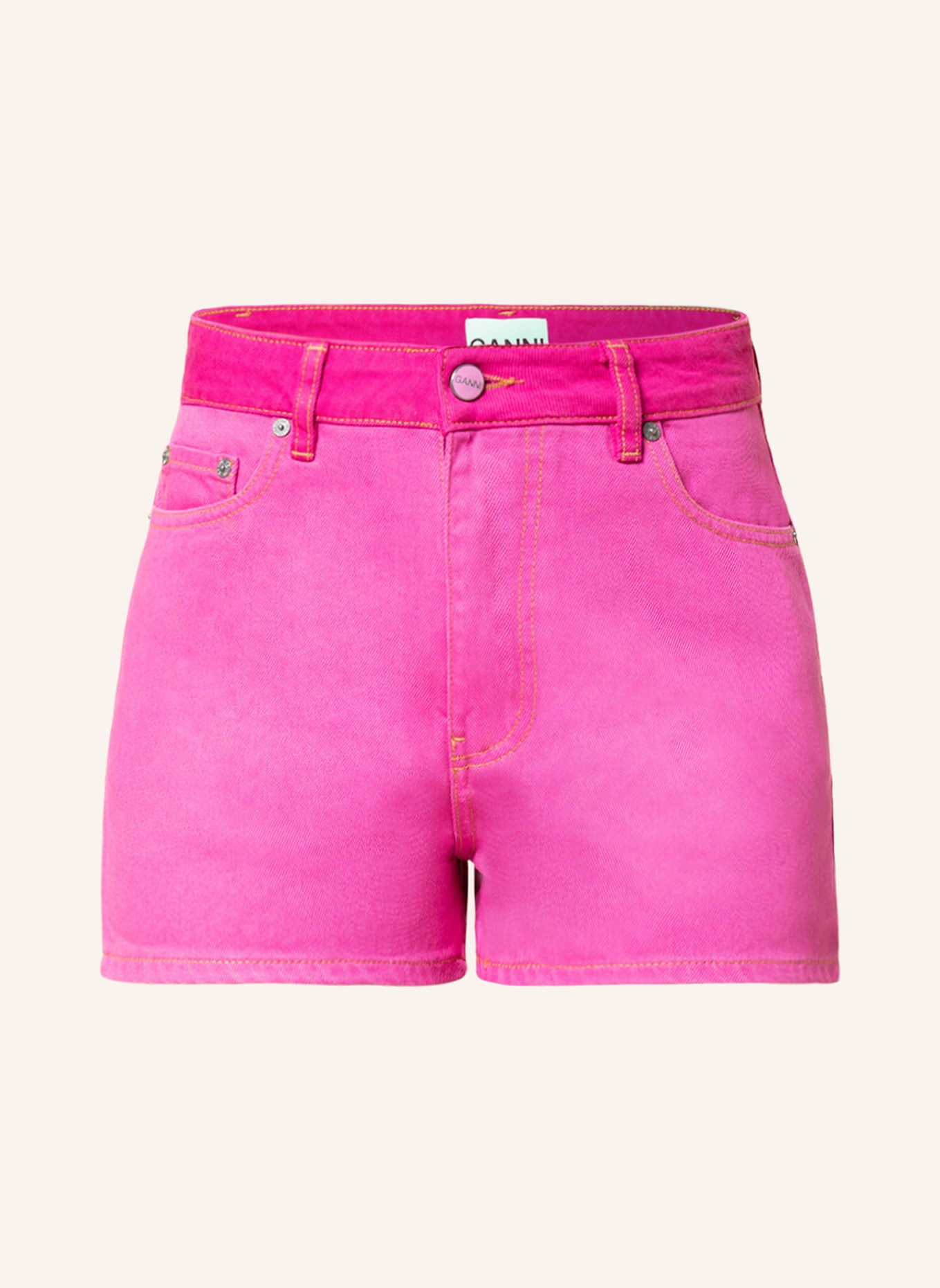 GANNI Denim shorts, Color: 397 
PHLOX PINK (Image 1)
