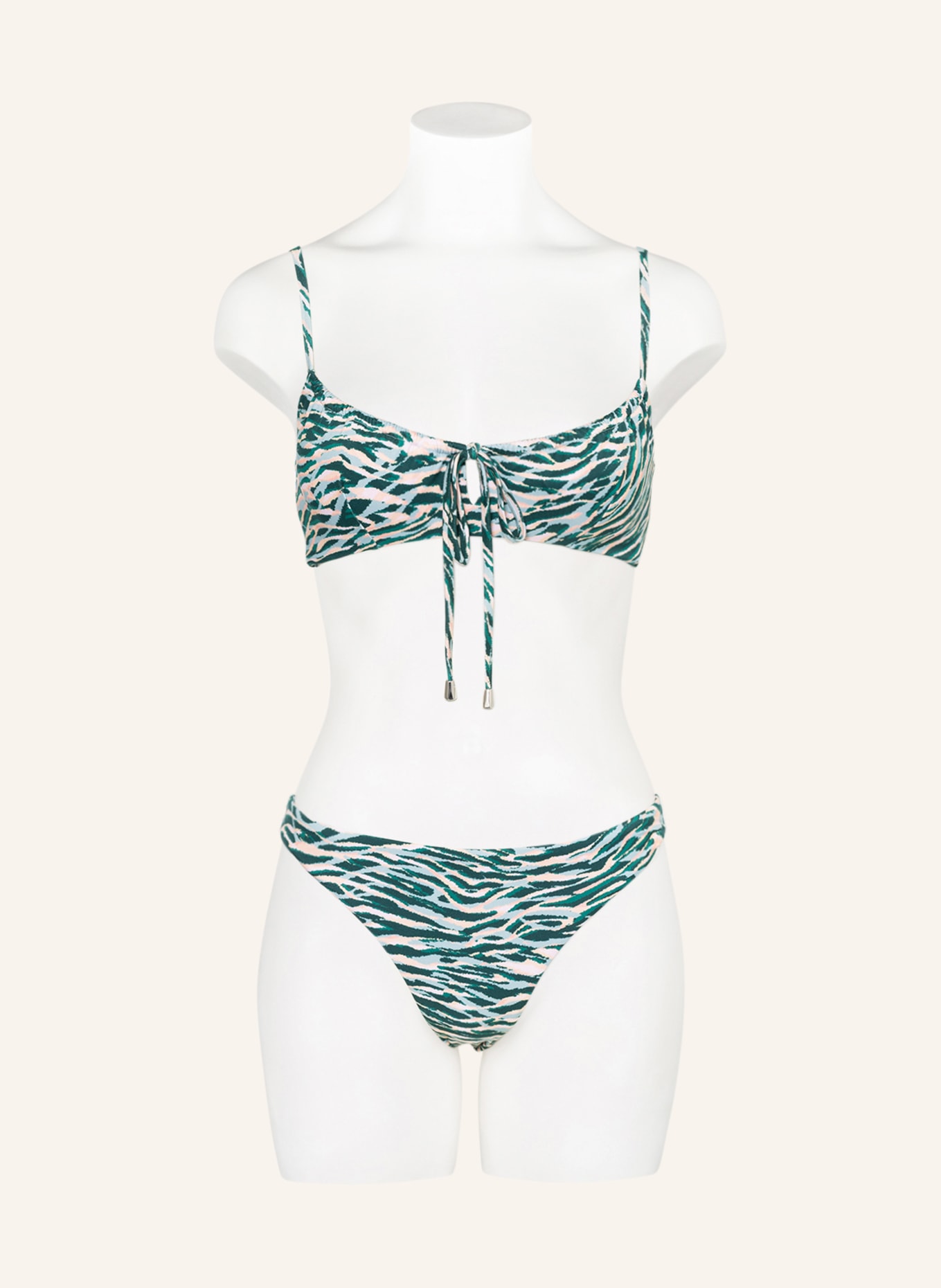 SEAFOLLY Bralette bikini top WILD AT HEART , Color: GREEN/ LIGHT ORANGE (Image 2)