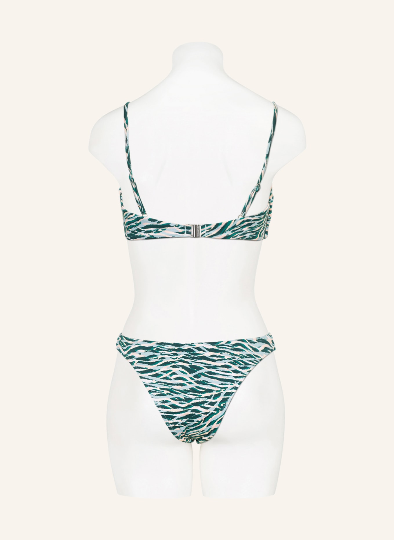 SEAFOLLY Bralette bikini top WILD AT HEART , Color: GREEN/ LIGHT ORANGE (Image 3)