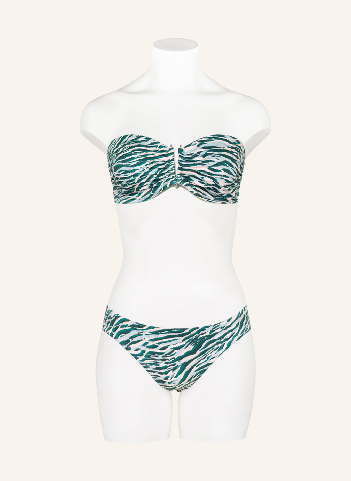 SEAFOLLY Bandeau bikini top WILD AT HEART , Color: GREEN/ MINT/ NUDE (Image 2)