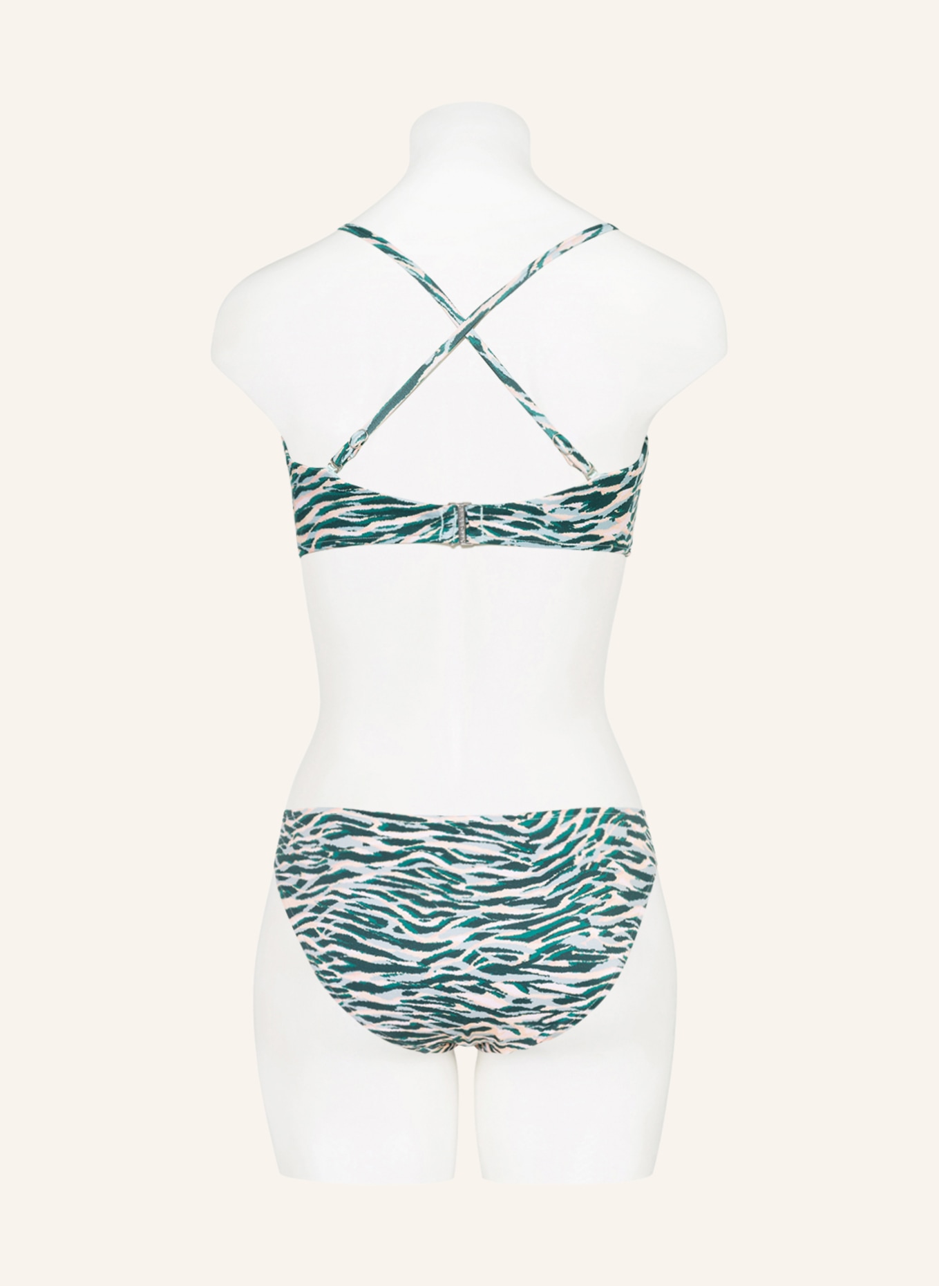 SEAFOLLY Bandeau bikini top WILD AT HEART , Color: GREEN/ MINT/ NUDE (Image 5)