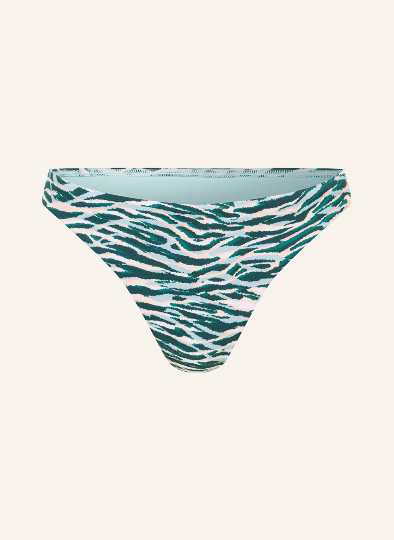 SEAFOLLY High-waist bikini bottoms WILD AT HEART, Color: GREEN/ LIGHT ORANGE (Image 1)