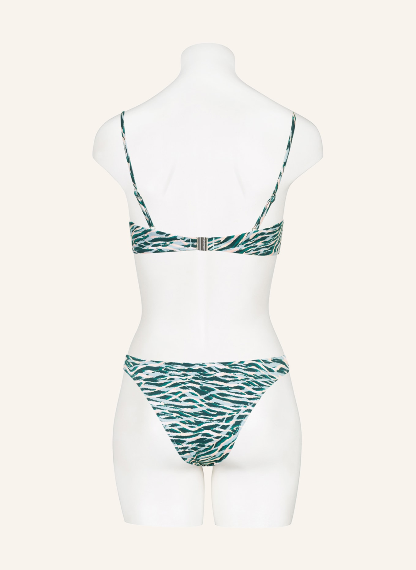 SEAFOLLY High-waist bikini bottoms WILD AT HEART, Color: GREEN/ LIGHT ORANGE (Image 3)
