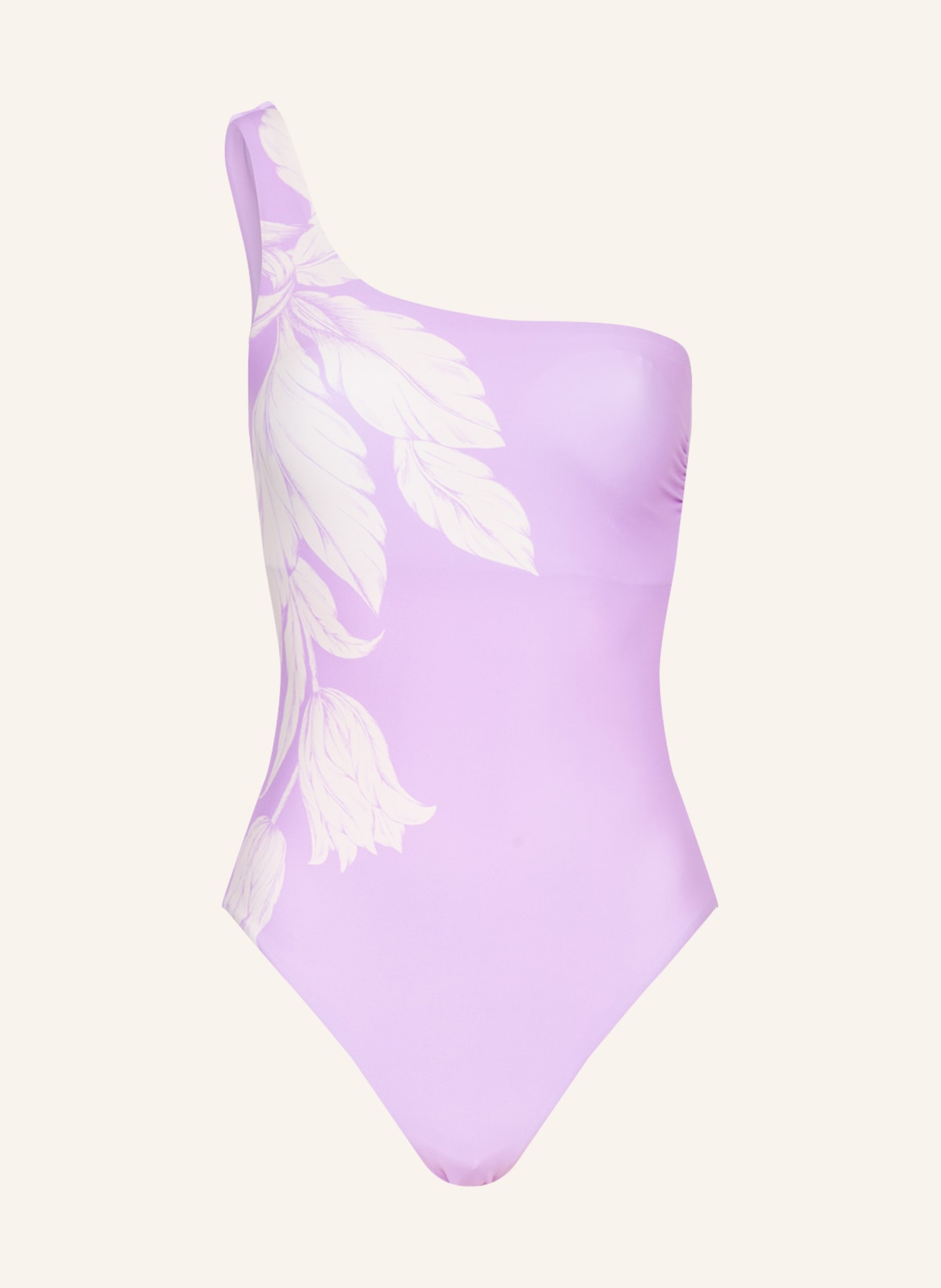 SEAFOLLY One-shoulder swimsuit FLEUR DE BLOOM , Color: LIGHT PURPLE/ ECRU (Image 1)