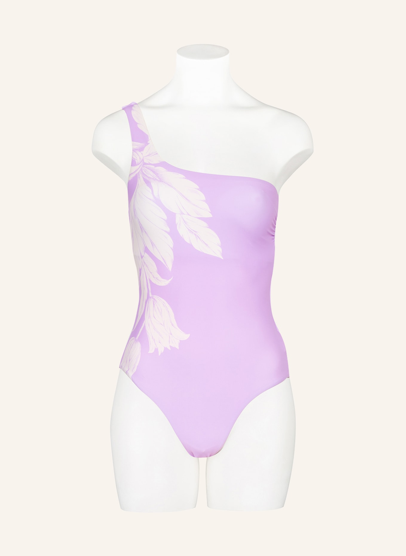 SEAFOLLY One-shoulder swimsuit FLEUR DE BLOOM , Color: LIGHT PURPLE/ ECRU (Image 2)